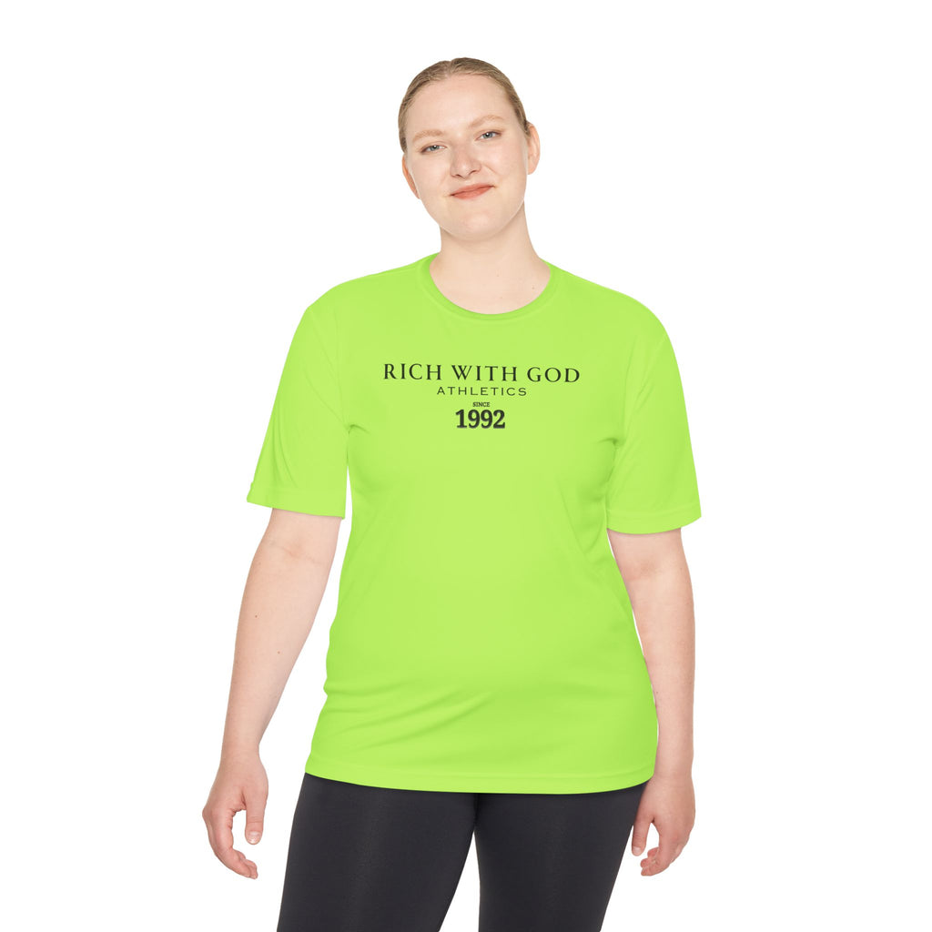 Rich With God Athletics Unisex Moisture Wicking Tee