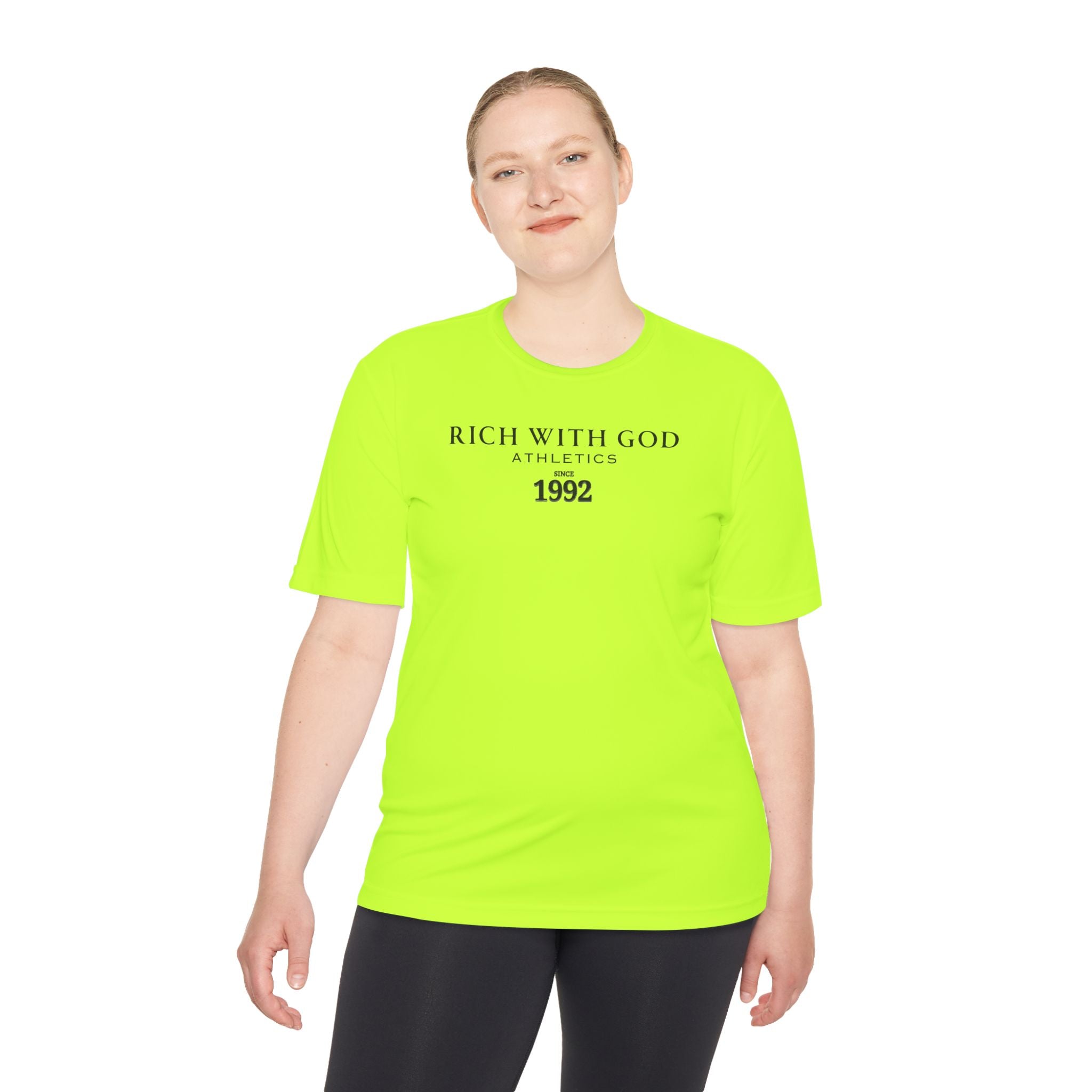 Rich With God Athletics Unisex Moisture Wicking Tee