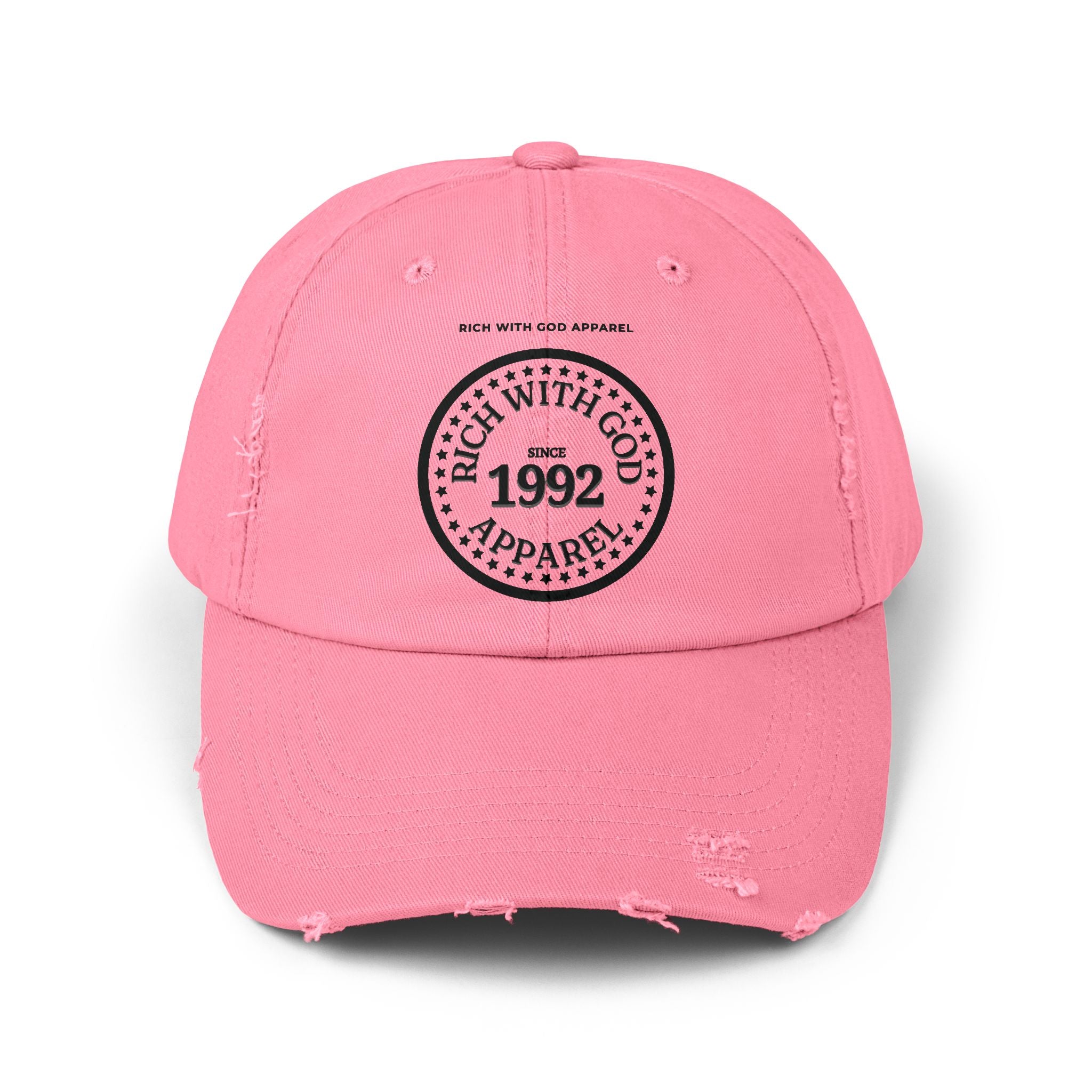 Rich With God Since 1992 Unisex Distressed Cap