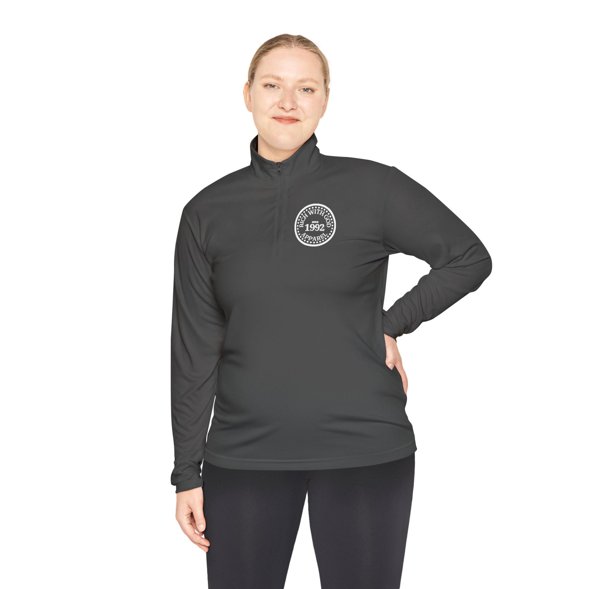 Rich With God Unisex Quarter-Zip Pullover