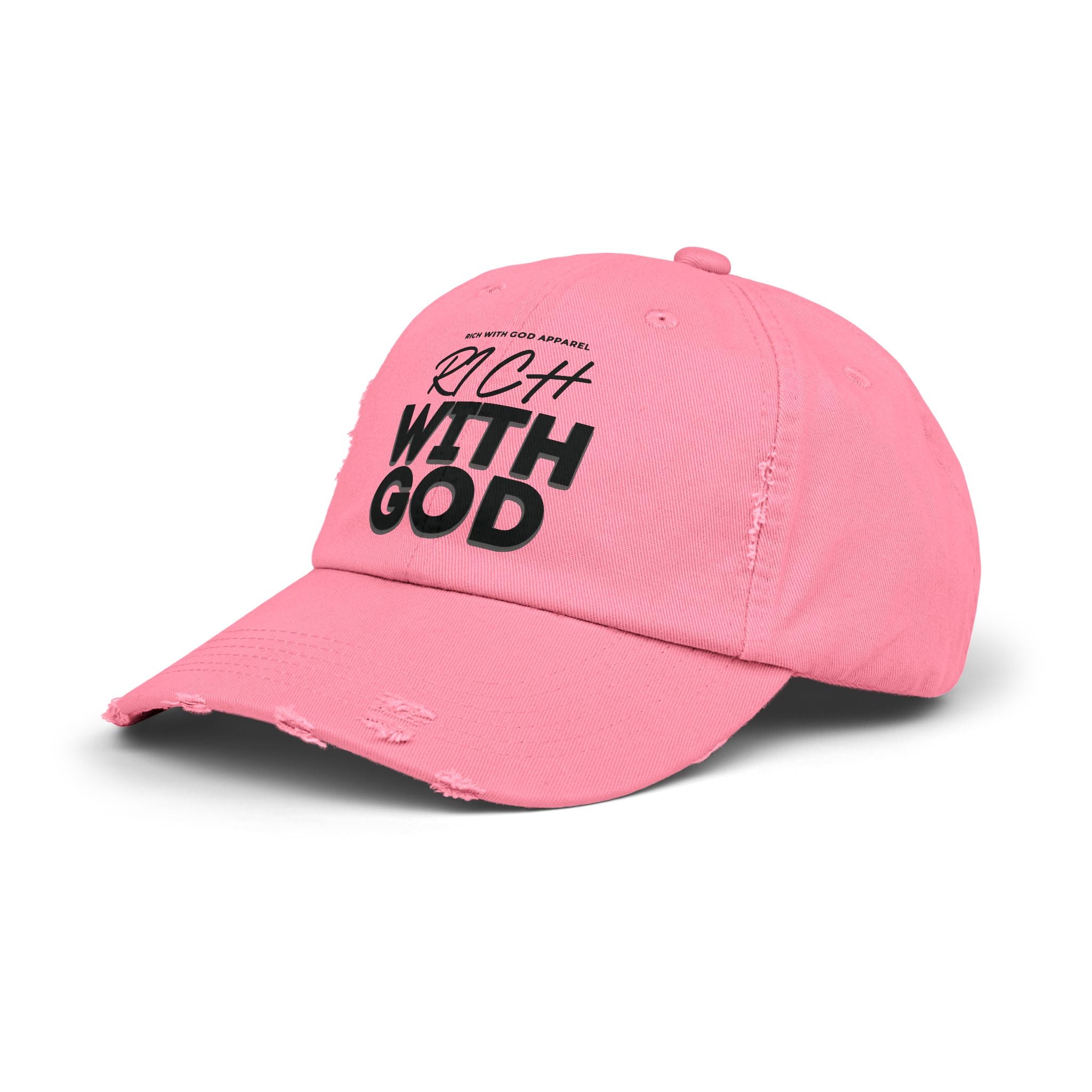 Rich With God Unisex Distressed Cap
