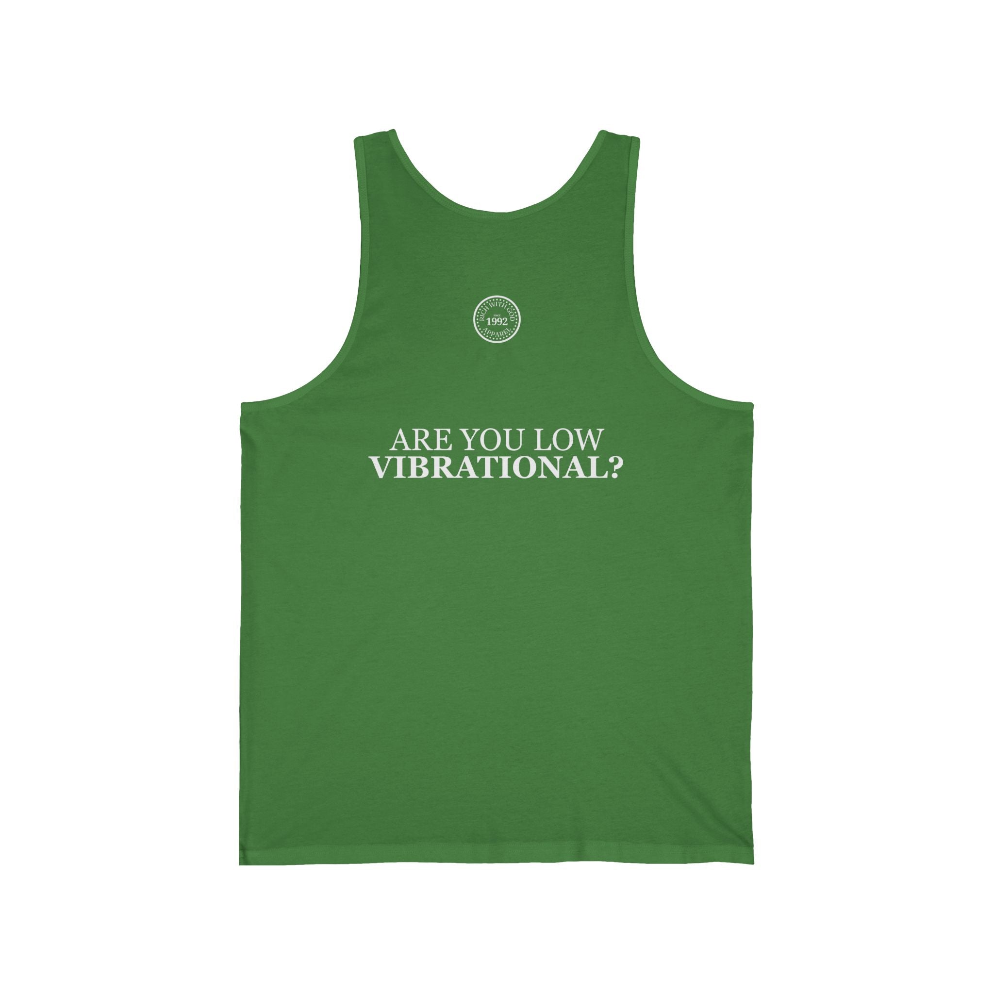 Gossip is a Low Vibrational Activity Unisex Jersey Tank