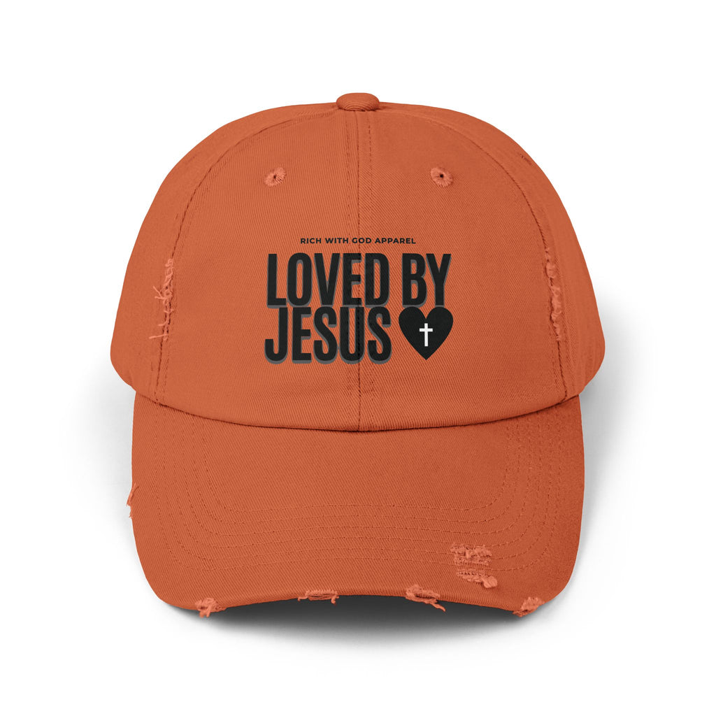 Loved By Jesus Unisex Distressed Cap