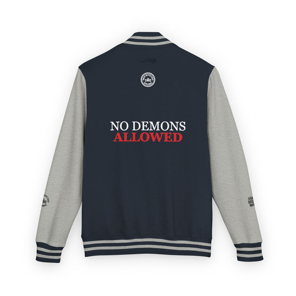 Demon Free Zone Varsity Letterman Jacket
