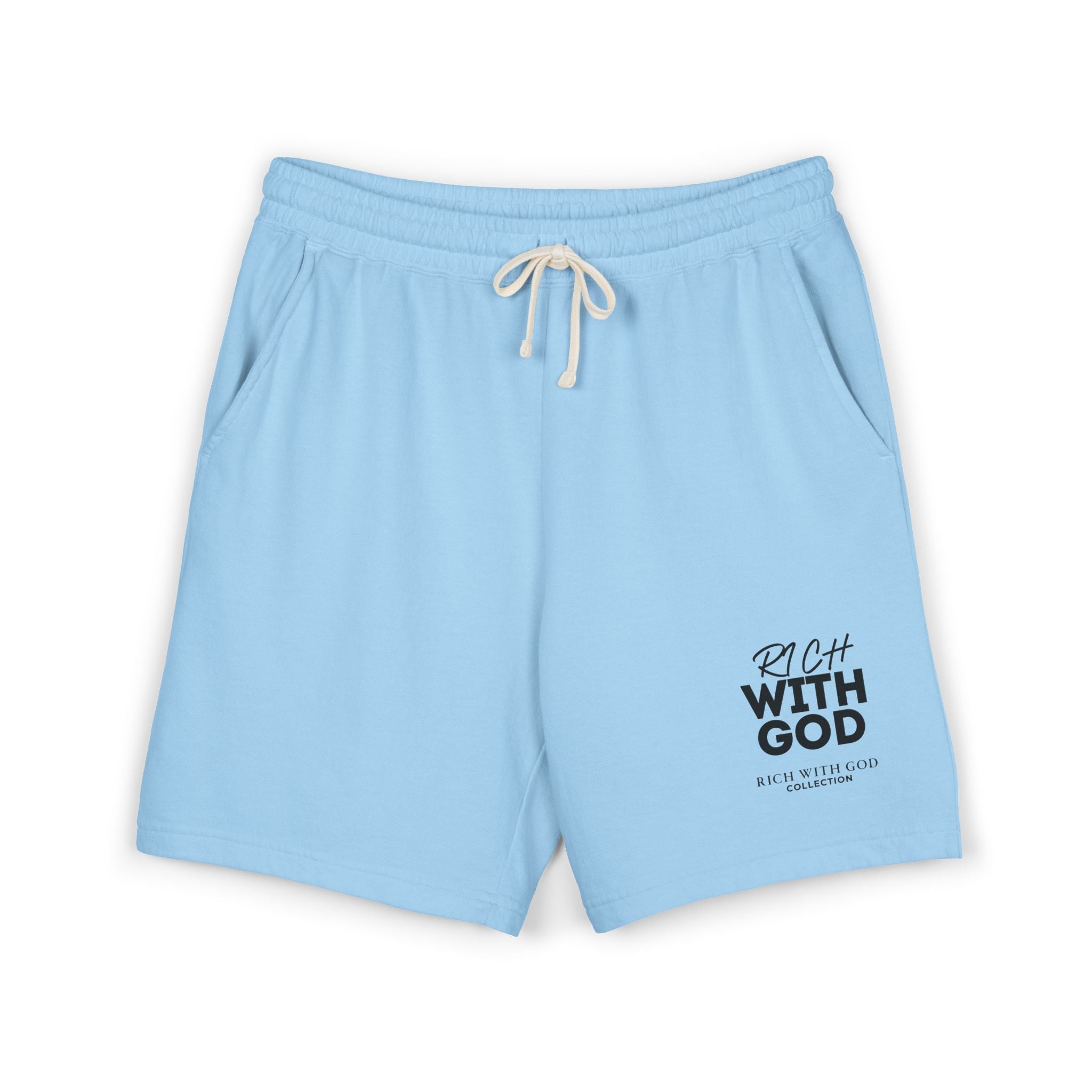 Rich With God Unisex Garment-Dyed Lightweight Fleece Sweat Shorts