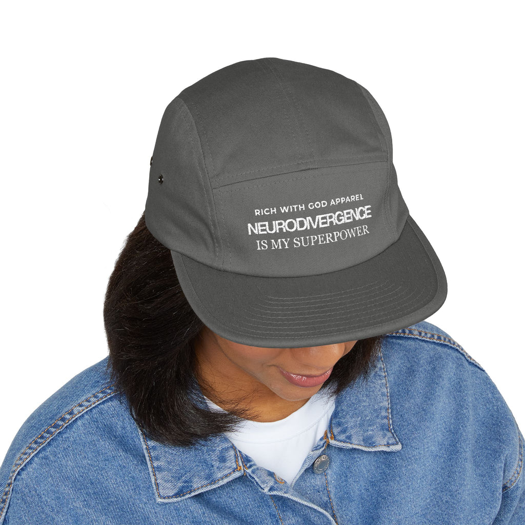 Neurodivergence is My Superpower 5 Panel Cap (Embroidery)