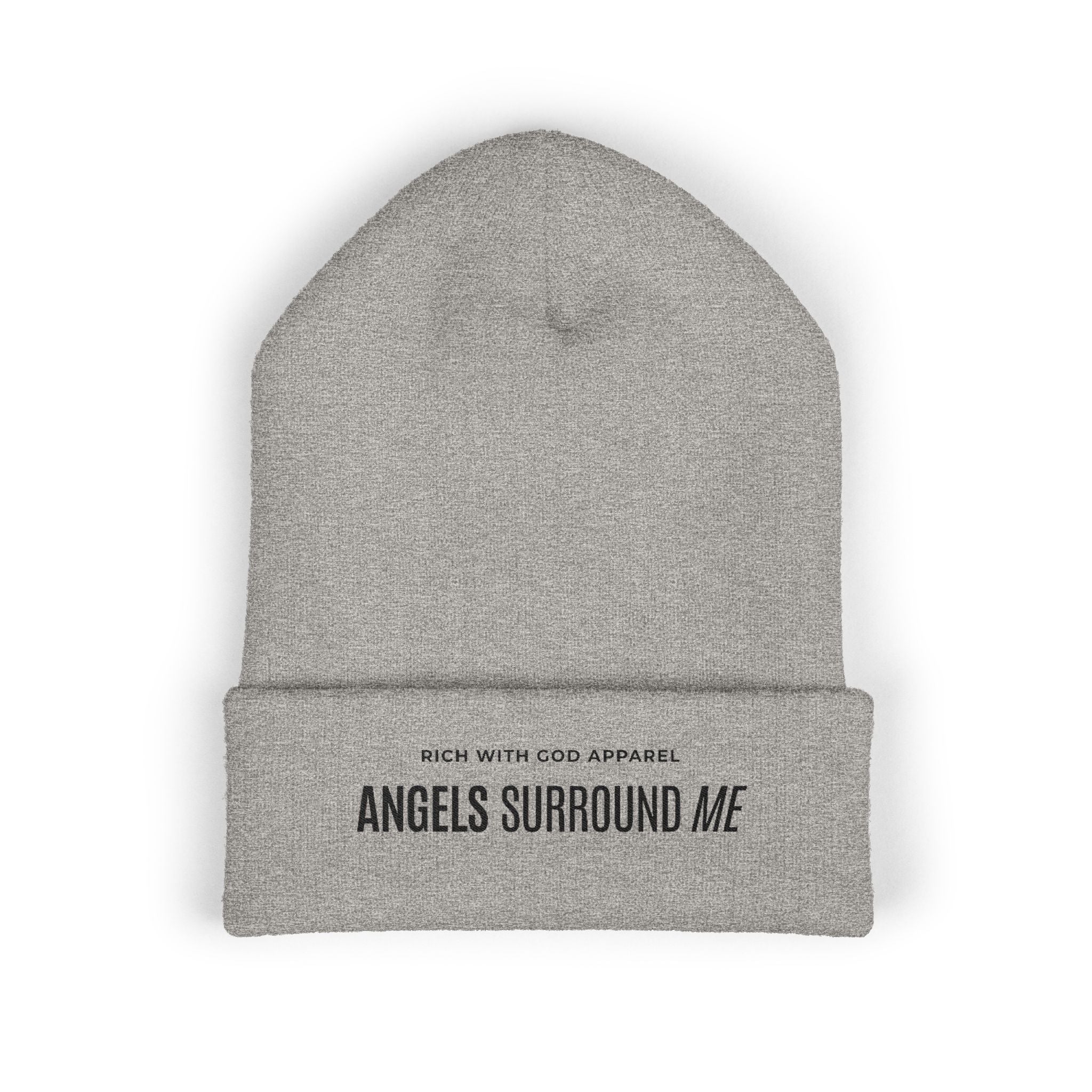Angels Surround Me Embroidered Cuffed Beanie