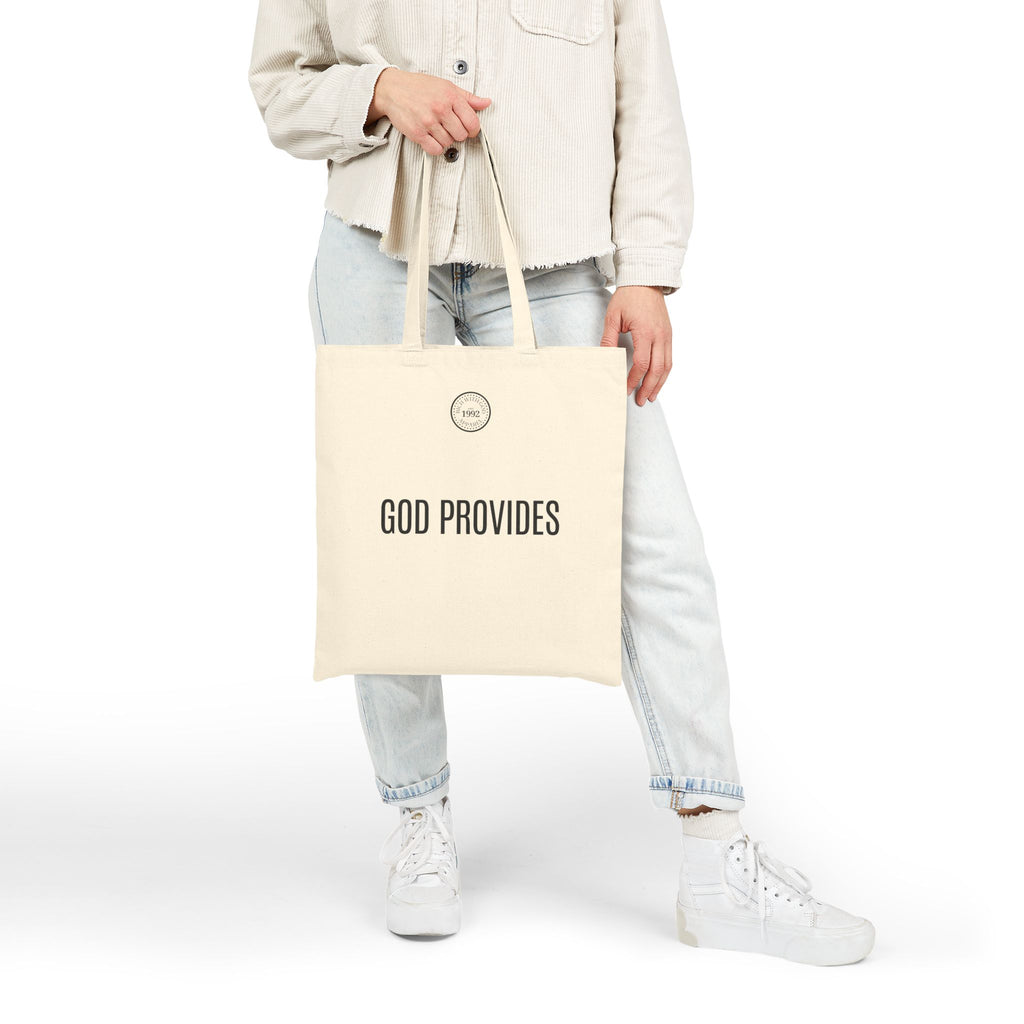RWG - Rich With God Beige Cotton Canvas Tote Bag