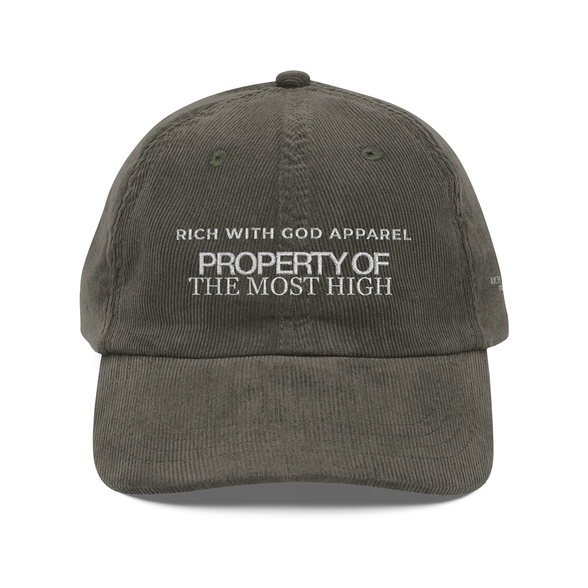 Property of the Most High Vintage Corduroy Cap (Embroidery)