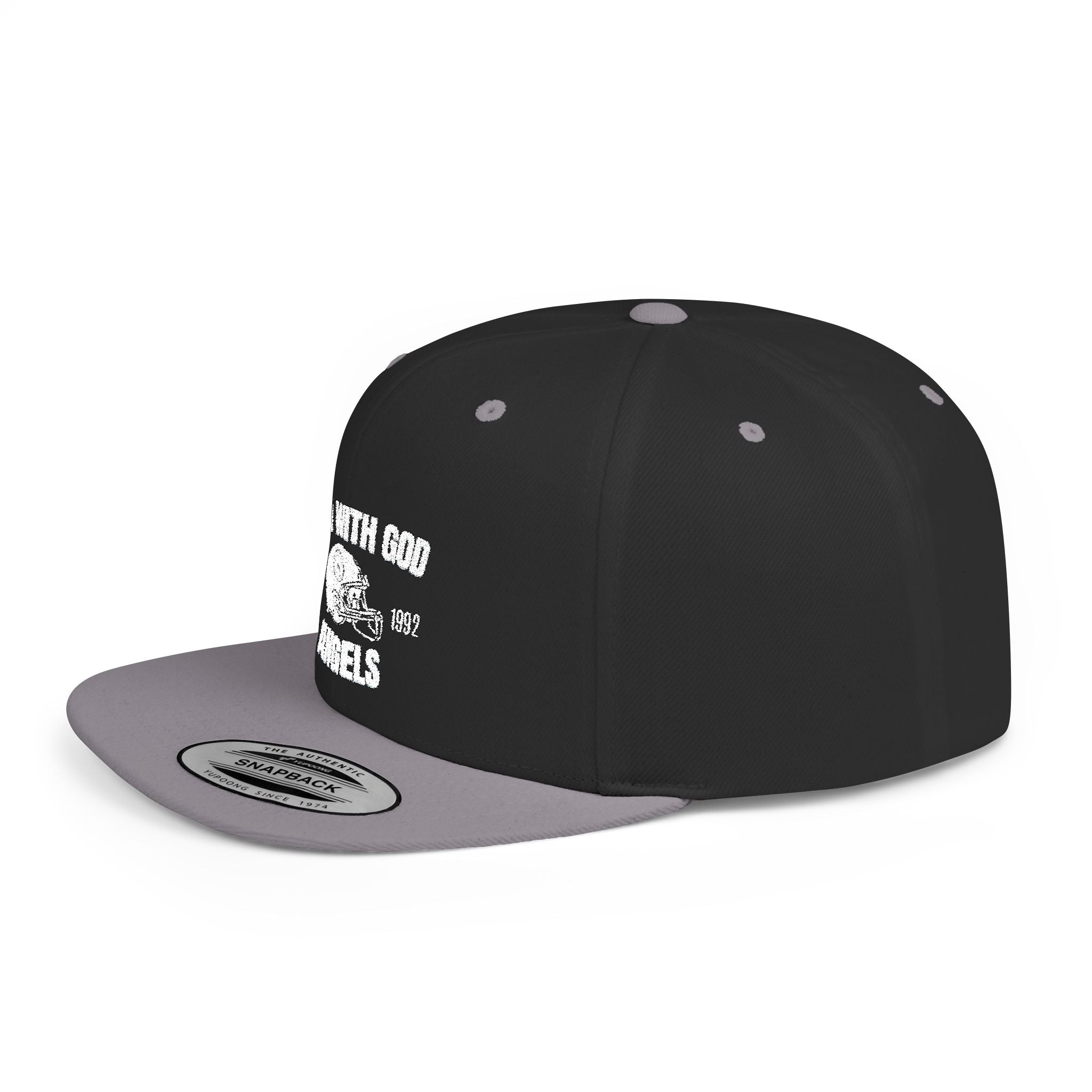 Rich With God Angels Flat Bill Snapback