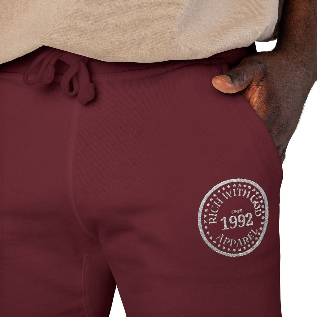 Rich With God Apparel Unisex Fleece Sweatpants (Embroidery)