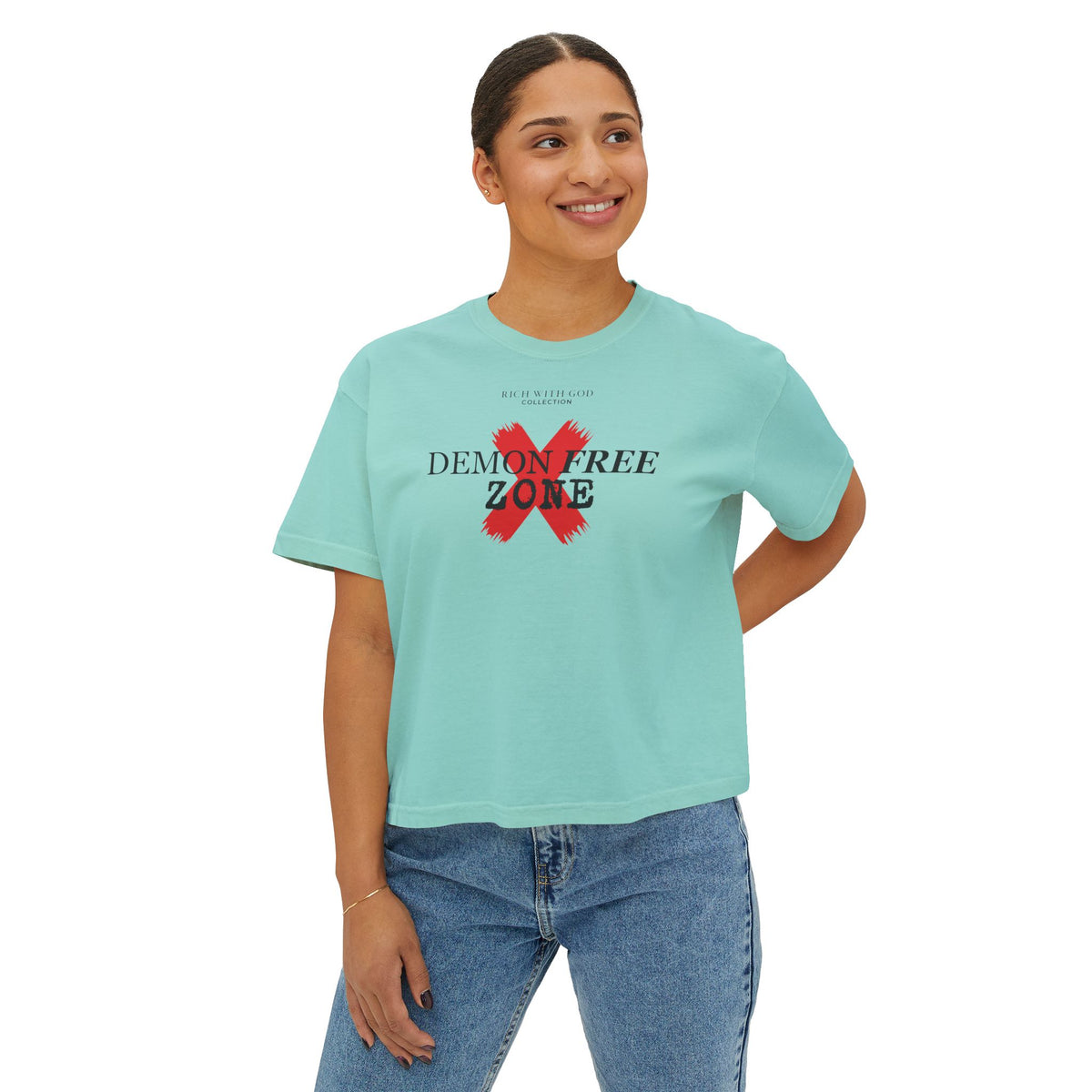 Demon Free Zone Women's Boxy Tee