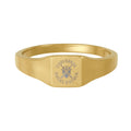 Universal Angel Patrol Stainless Steel Square Signet Ring (Engraving)