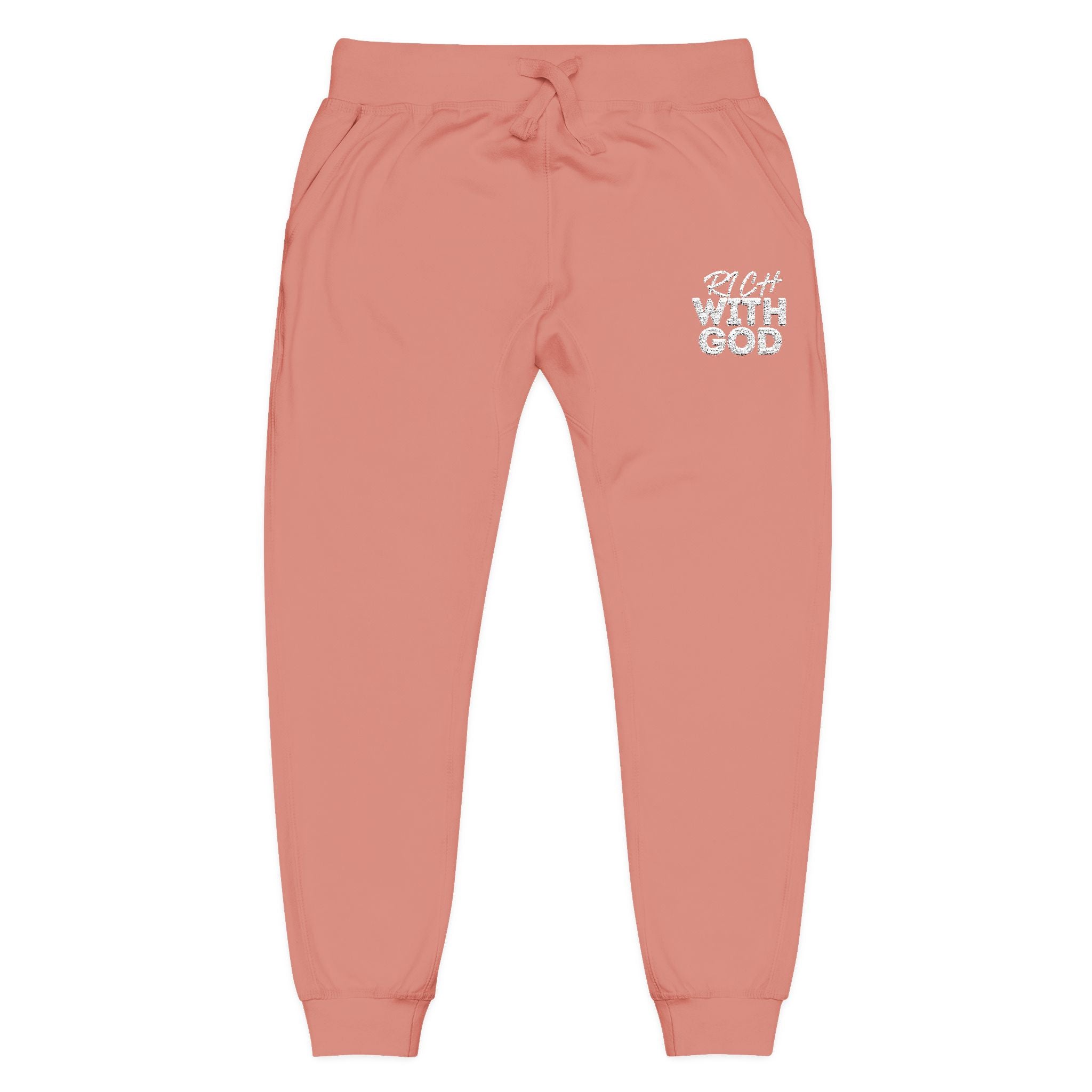 Rich With God Unisex Fleece Sweatpants (Embroidery)