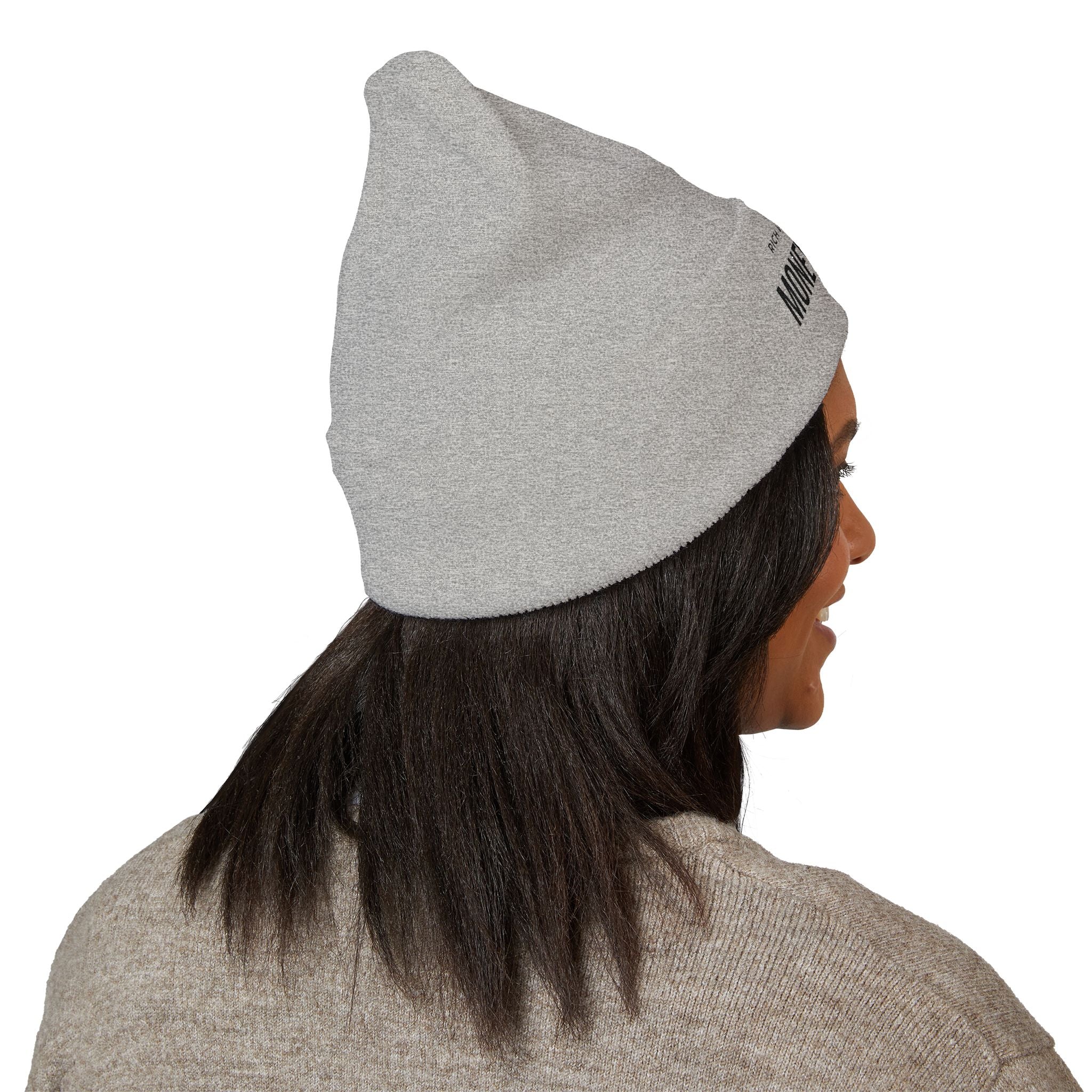 Money Loves Me Embroidered Cuffed Beanie