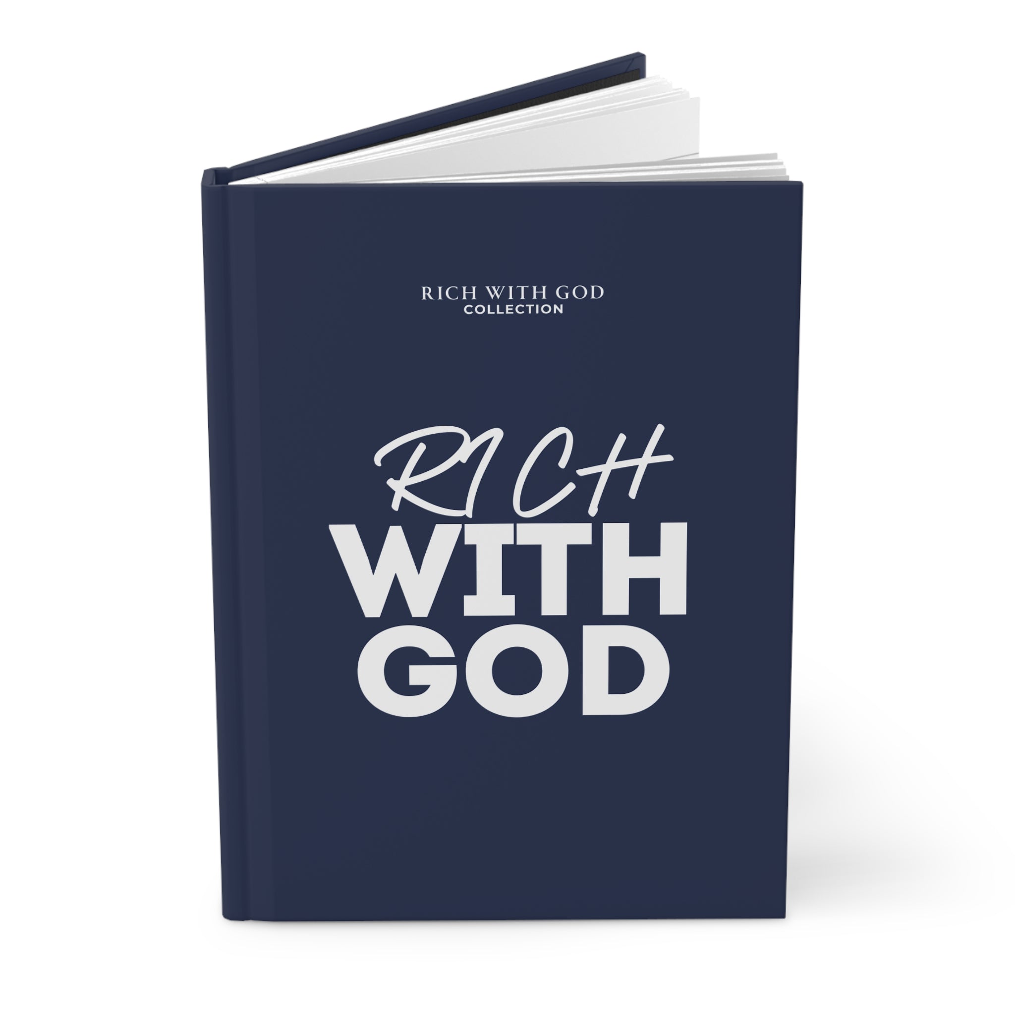 Rich With God Hardcover Journal Matte (Navy)