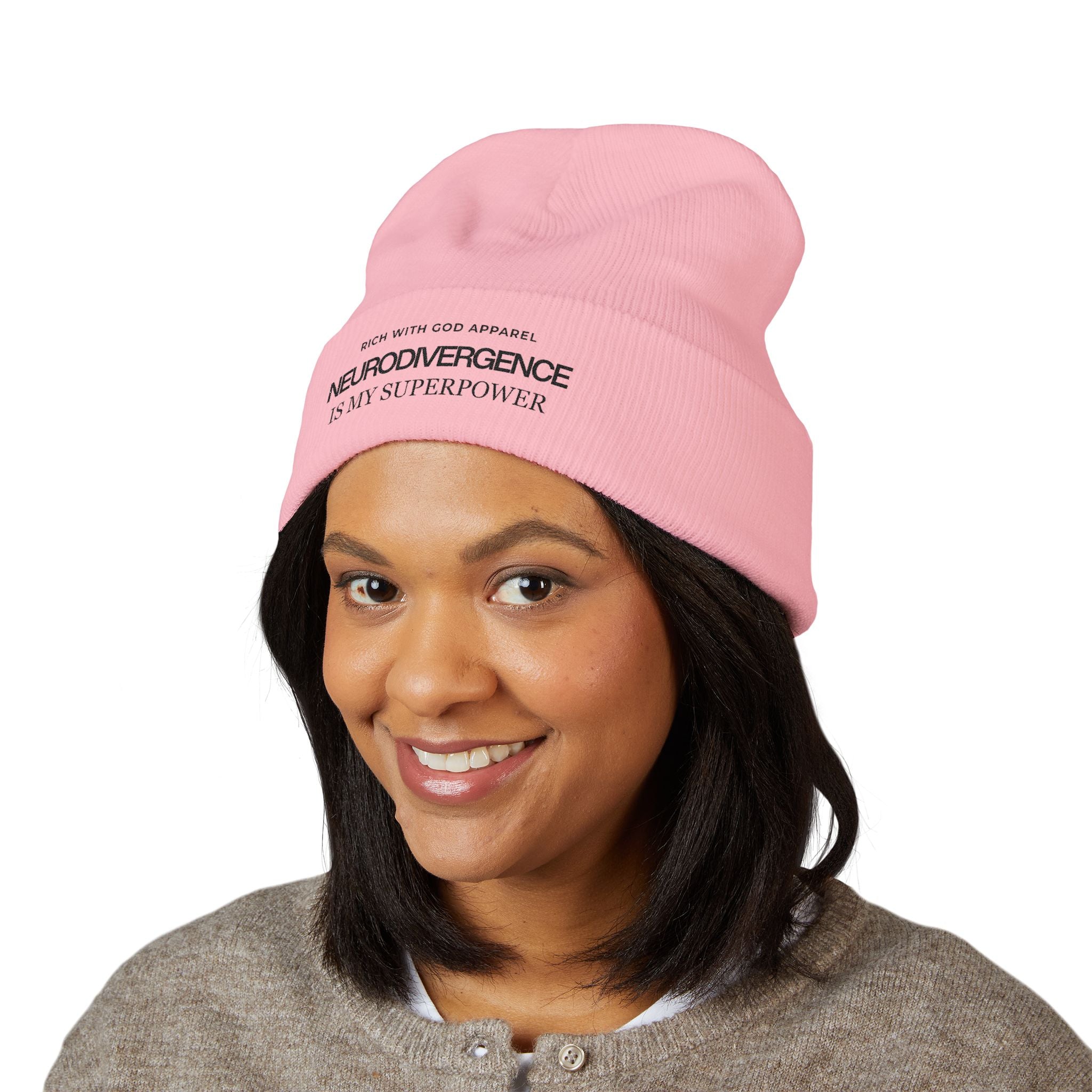 Neurodivergence is My Superpower Embroidered Cuffed Beanie