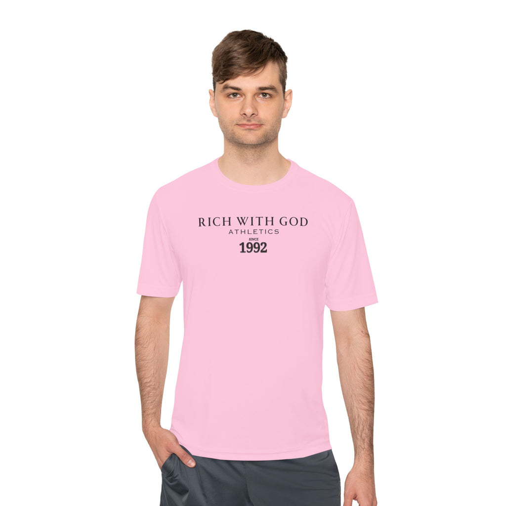 Rich With God Athletics Unisex Moisture Wicking Tee