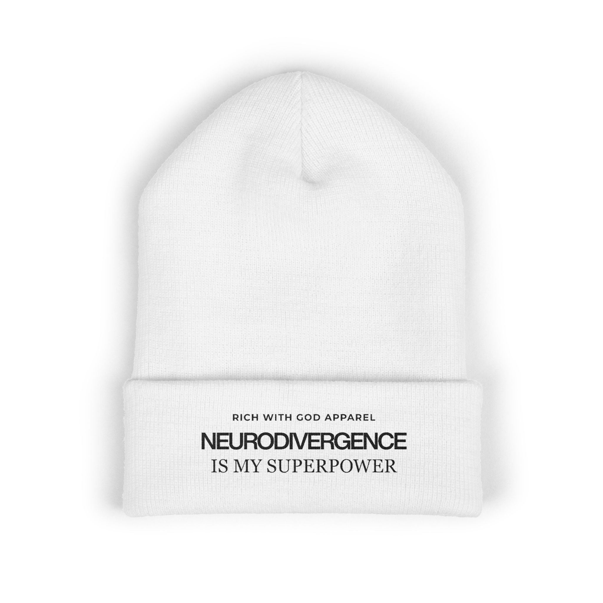 Neurodivergence is My Superpower Embroidered Cuffed Beanie
