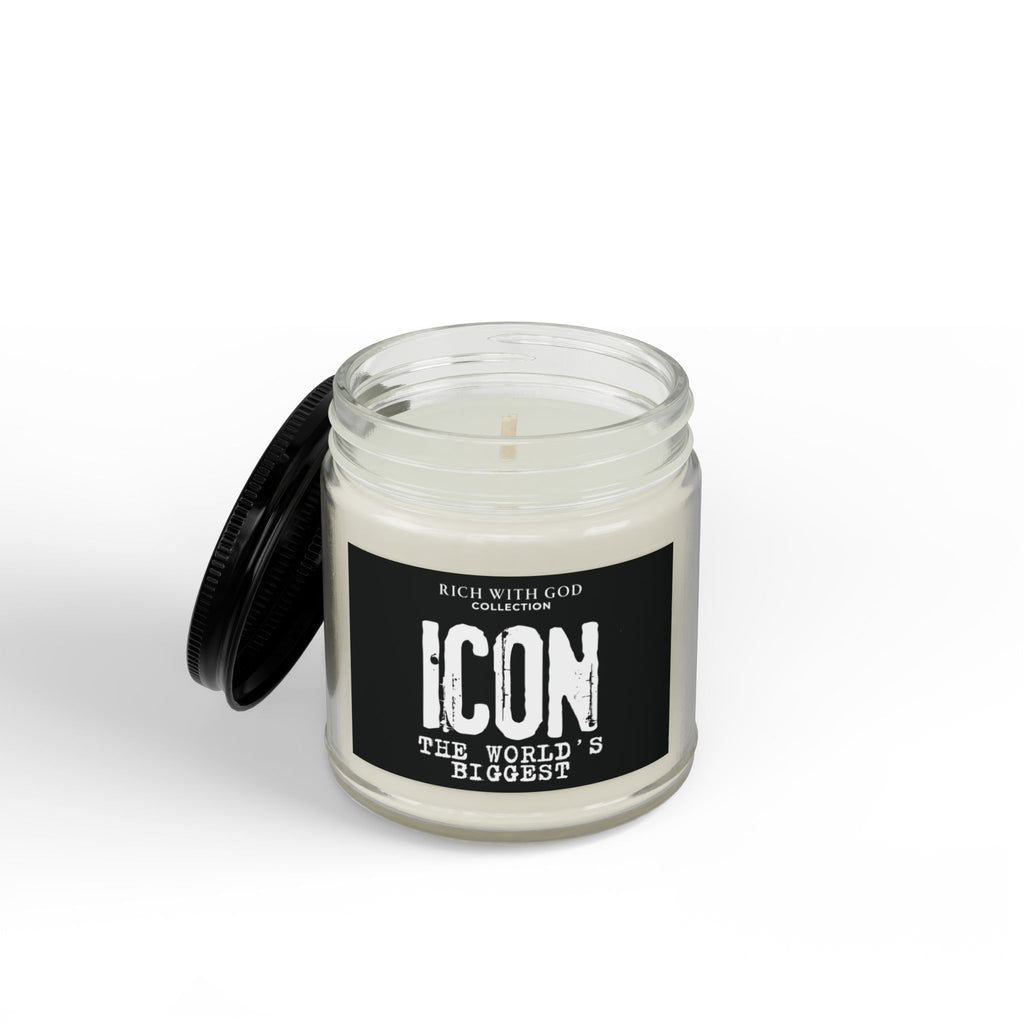 Icon – The World’s Biggest Scented Soy Candles with Black Lid, (4 and 9oz)