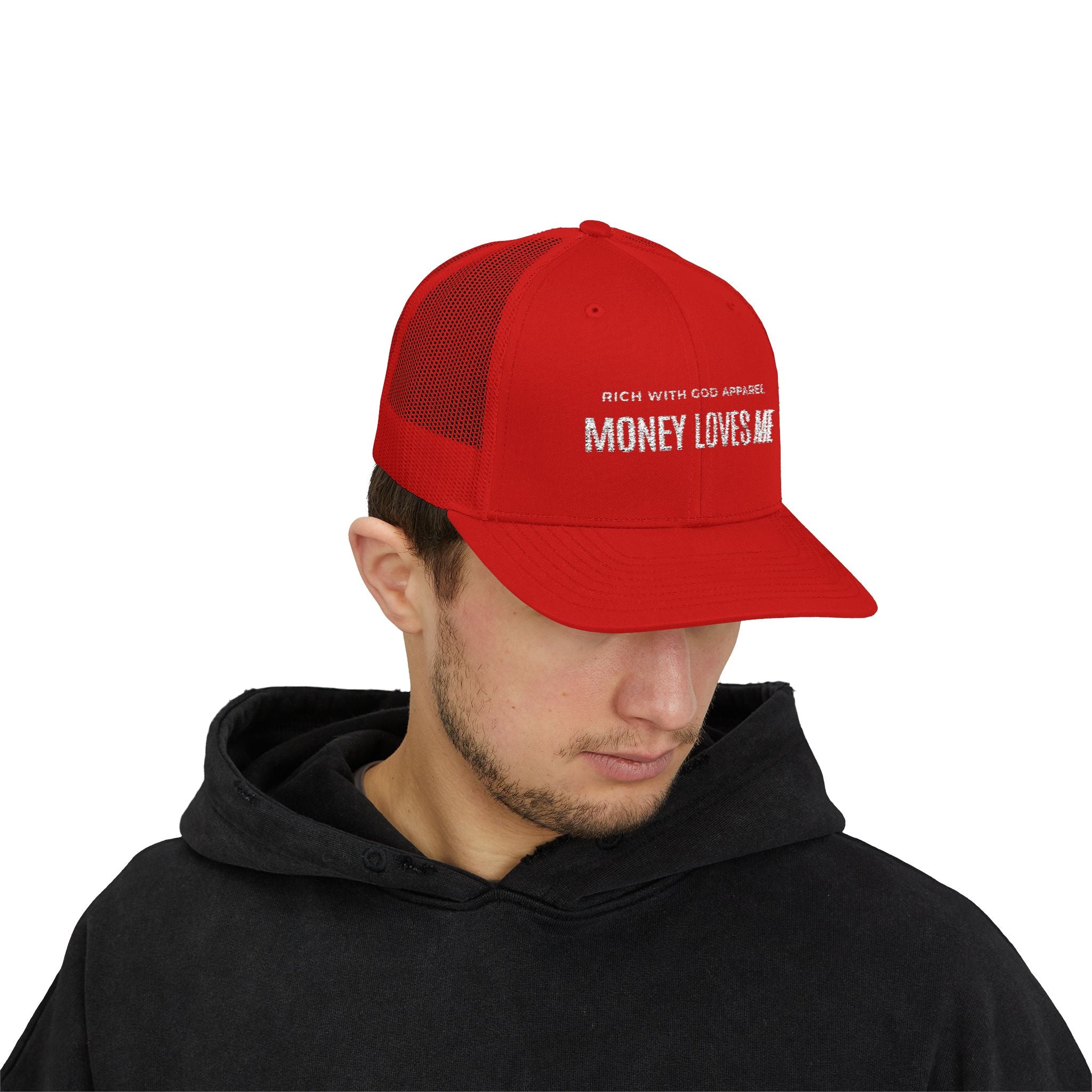 Money Loves Me Snapback Trucker Cap