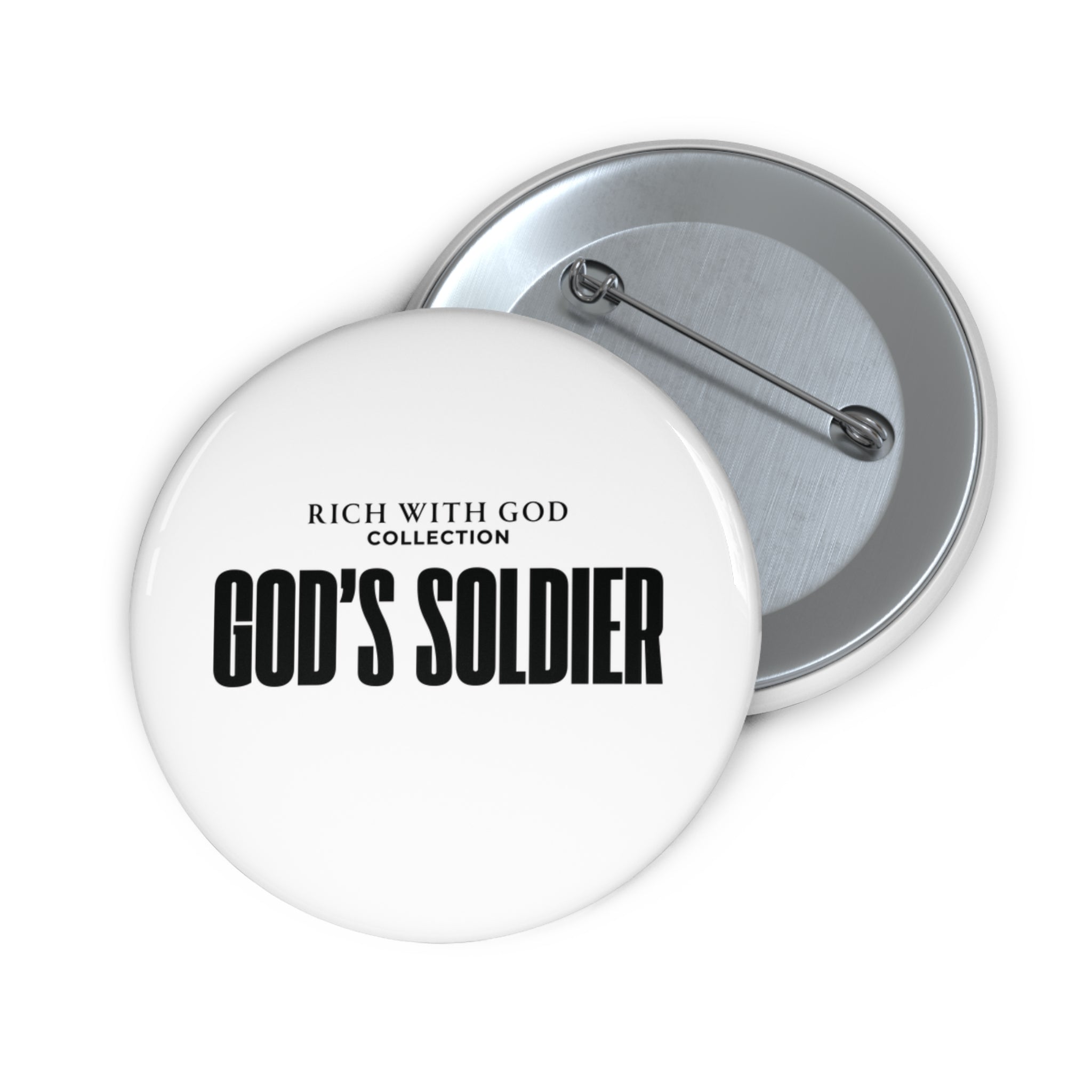 "God's Soldier" Pin Button