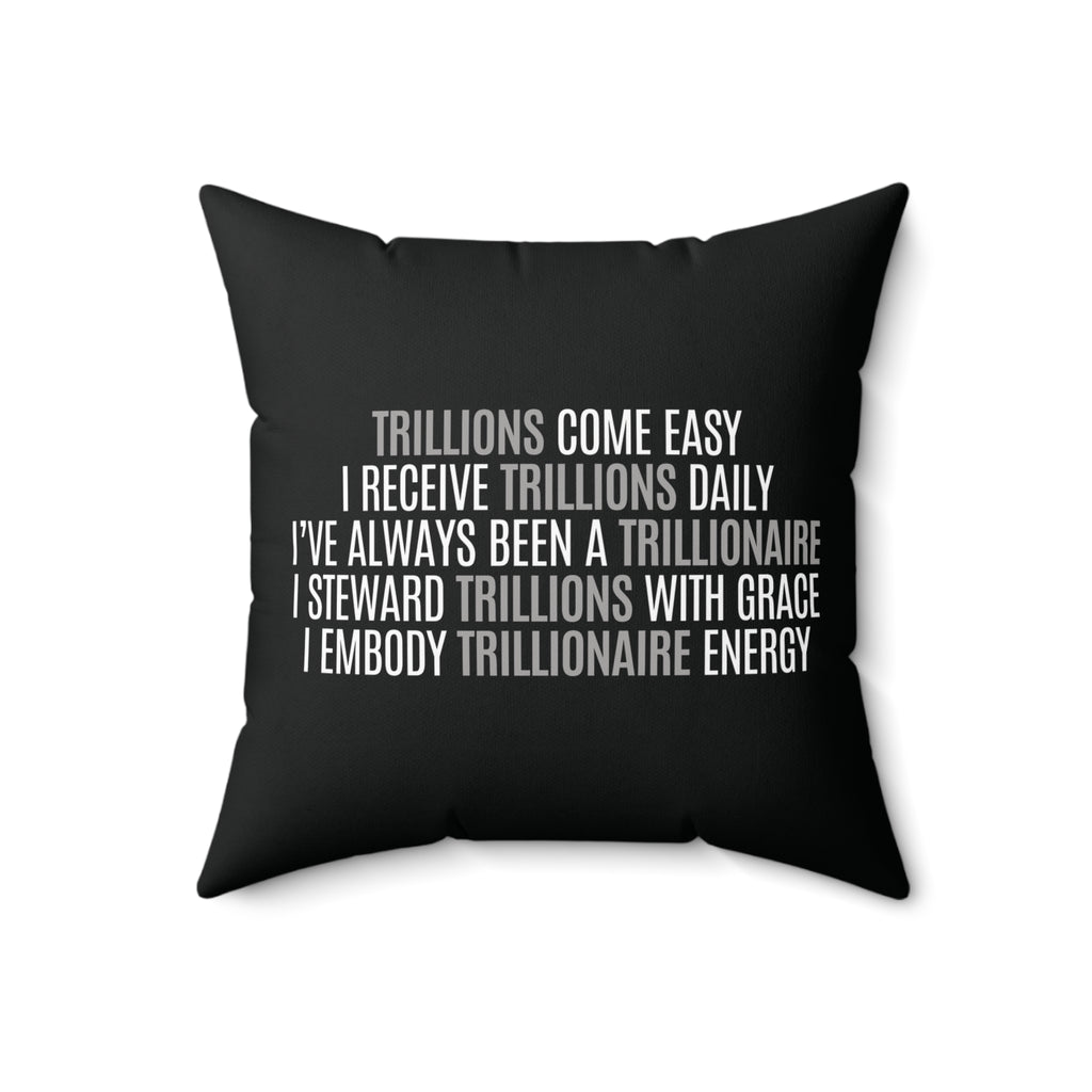 God Made Trillionaire Spun Polyester Square Pillow