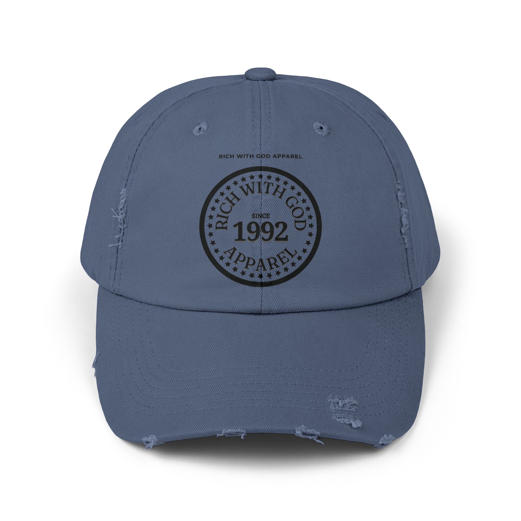 Rich With God Since 1992 Unisex Distressed Cap