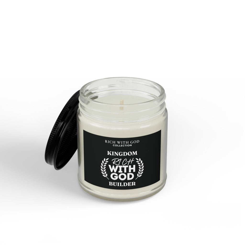 Kingdom Builder Scented Soy Candles with Black Lid, (4 and 9oz)