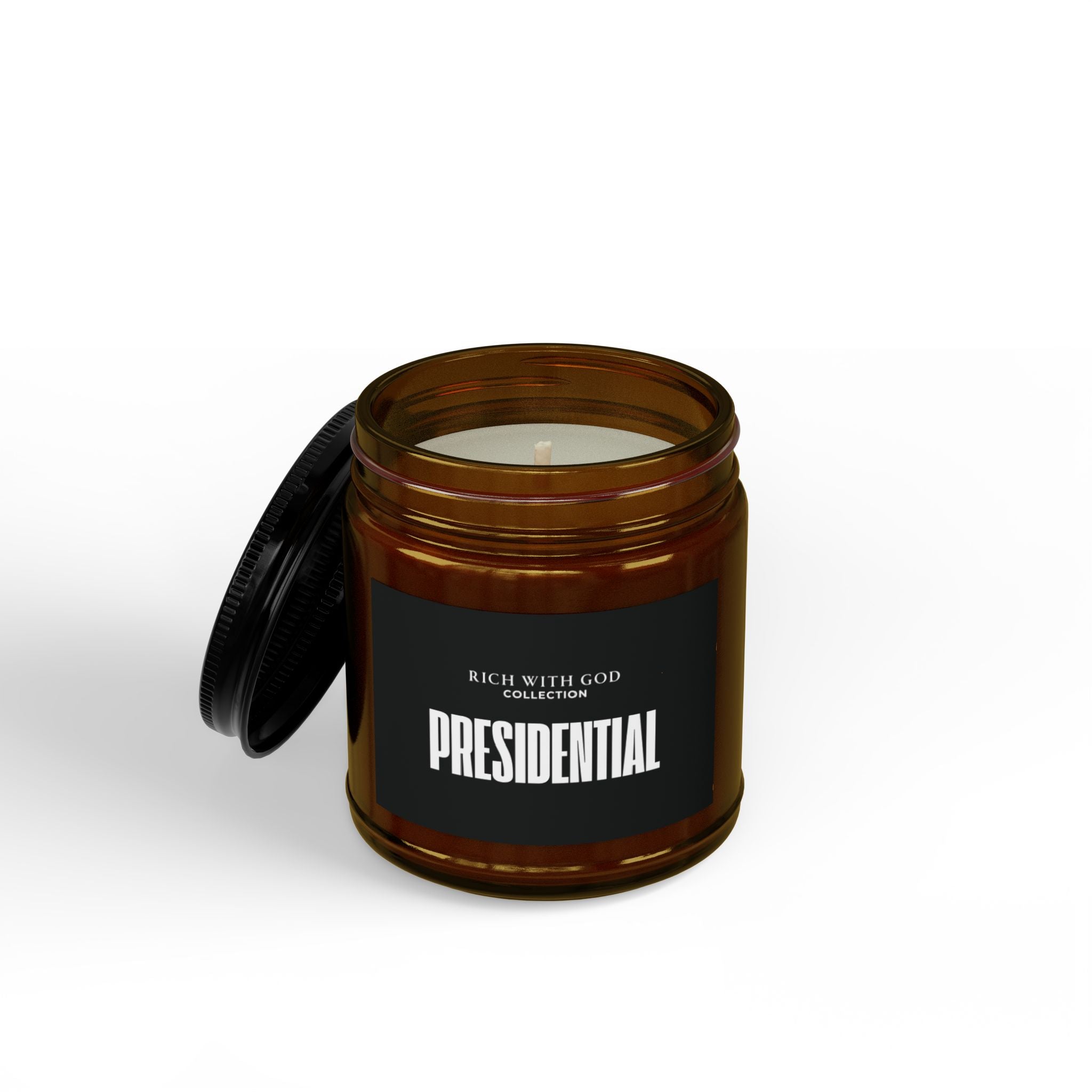Presidential Scented Soy Candles with Black Lid, (4 and 9oz)