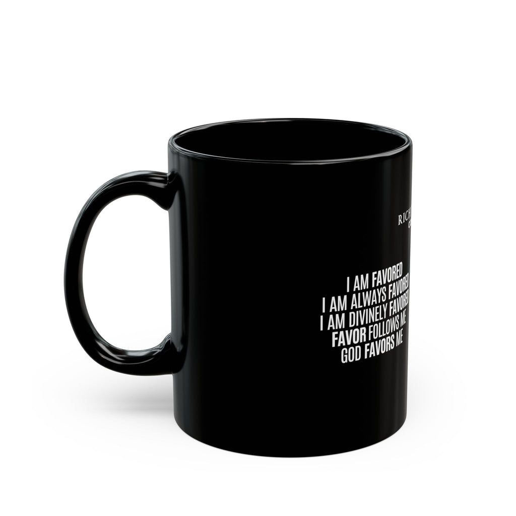 I Am Divinely Favored Black Mug (11oz, 15oz)