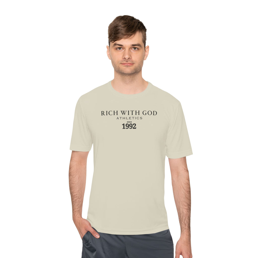 Rich With God Athletics Unisex Moisture Wicking Tee