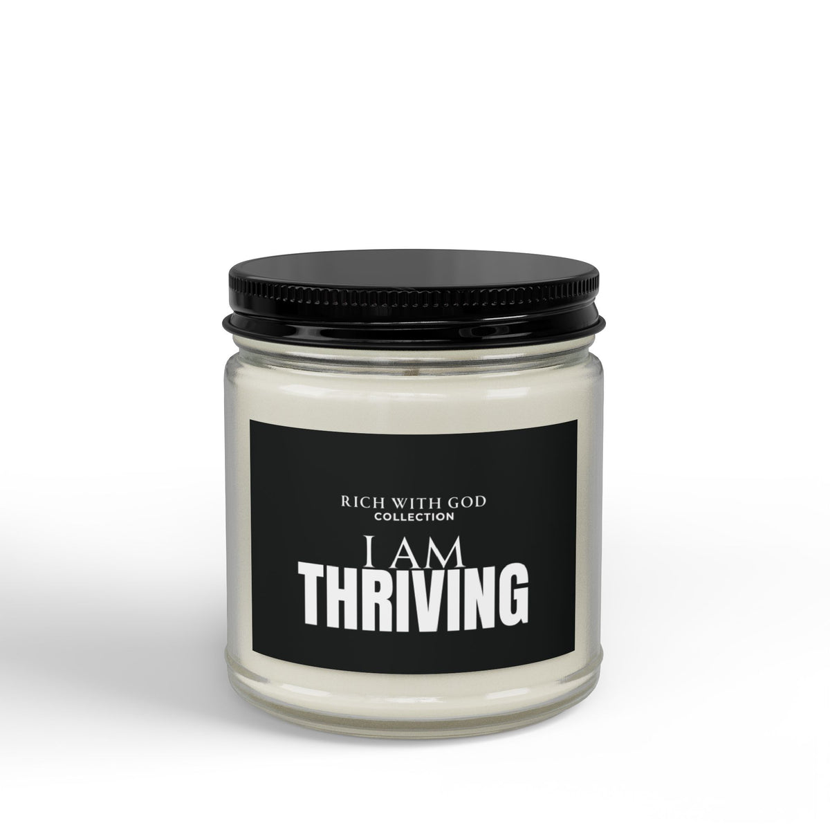 I Am Thriving Scented Soy Candles with Black Lid, (4 and 9oz)
