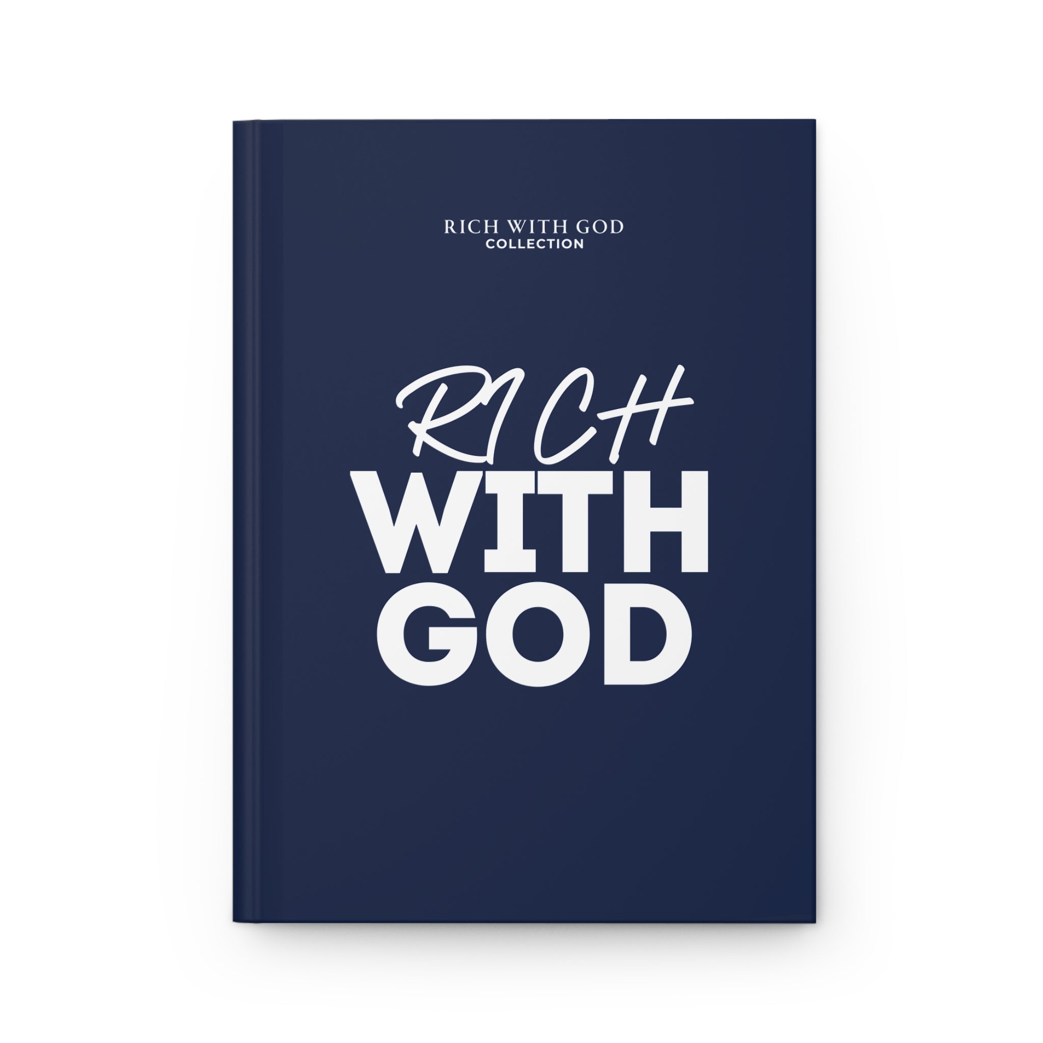 Rich With God Hardcover Journal Matte (Navy)