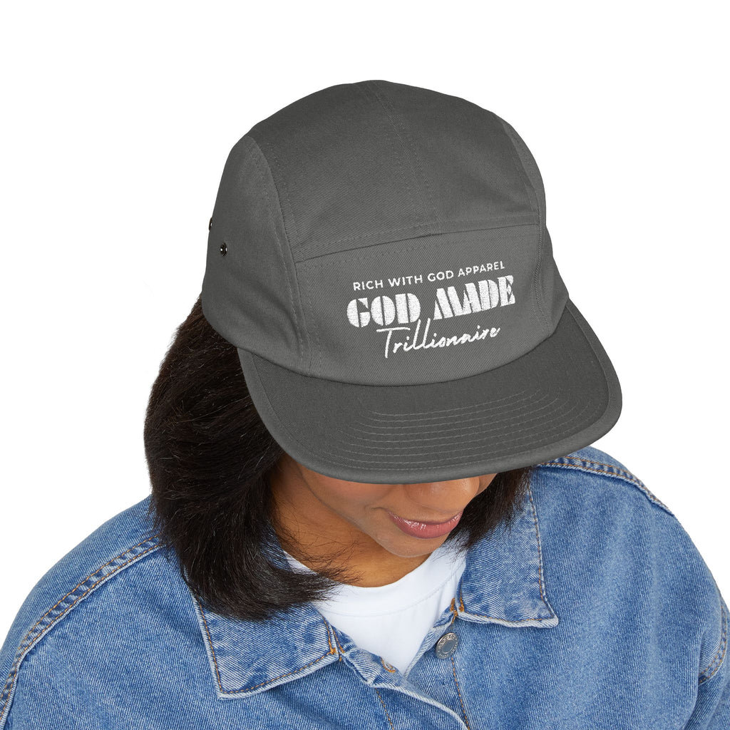 God Made Trillionaire 5 Panel Cap (Embroidery)