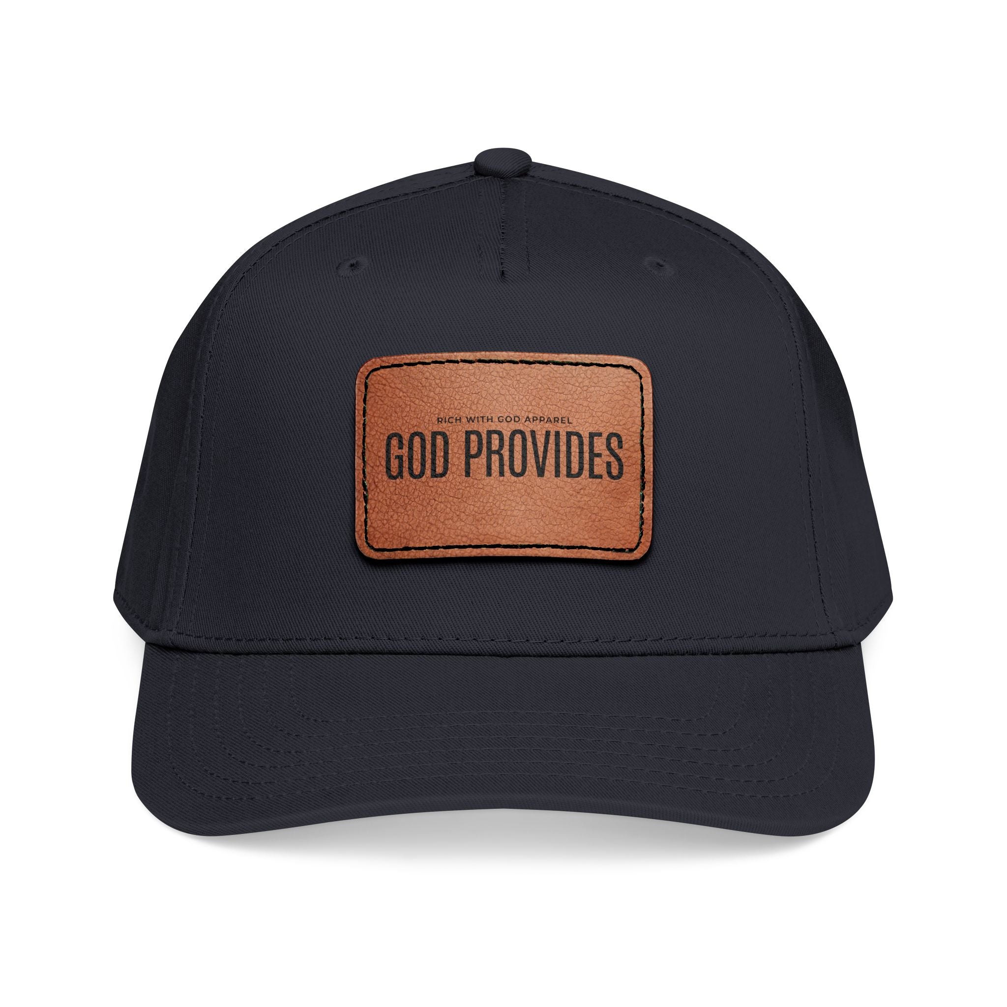 God Provides Leather Patch Baseball Cap