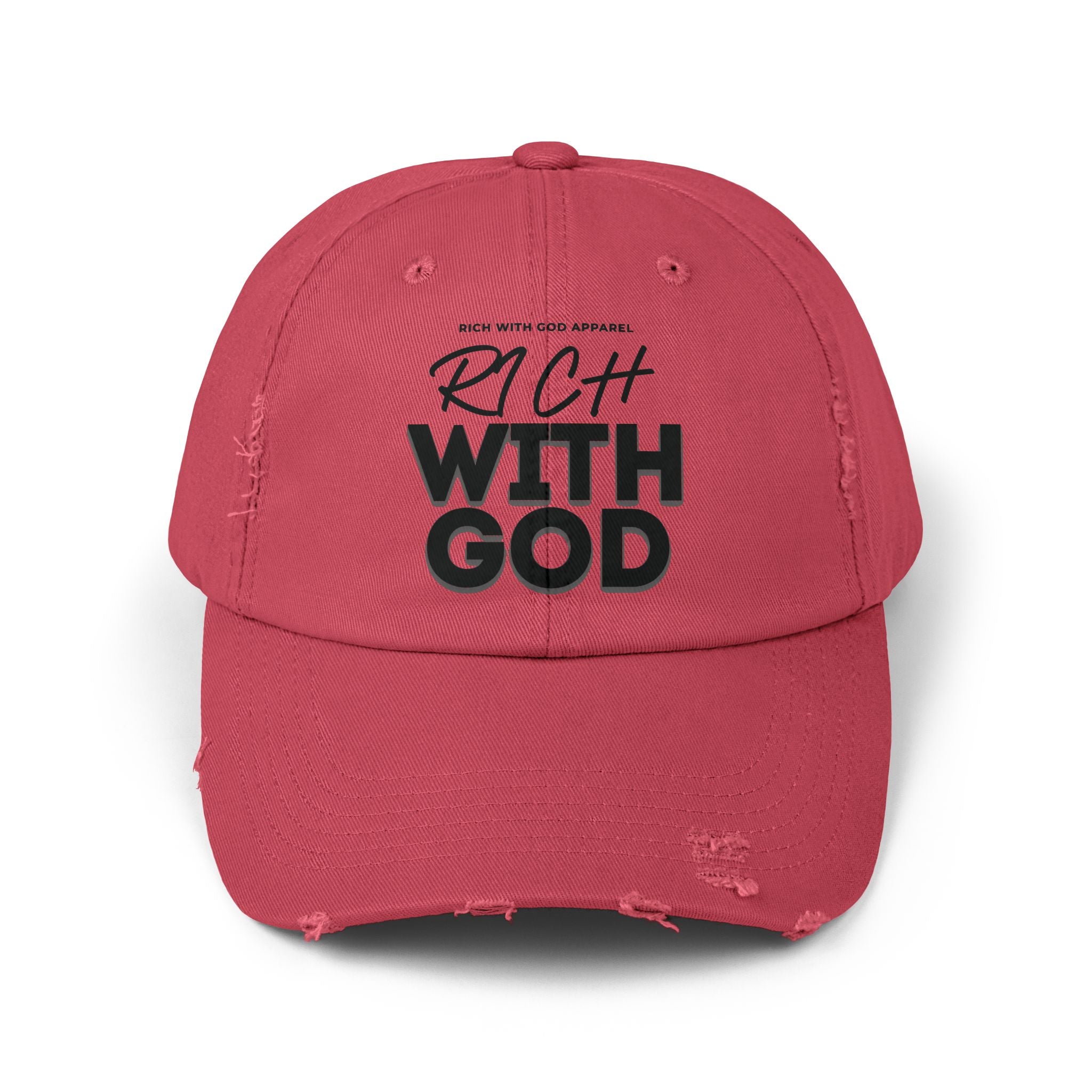 Rich With God Unisex Distressed Cap