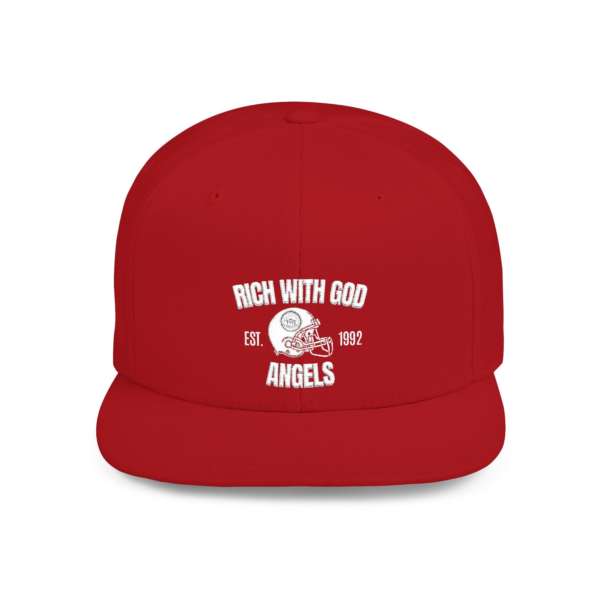 Rich With God Angels Flat Bill Snapback