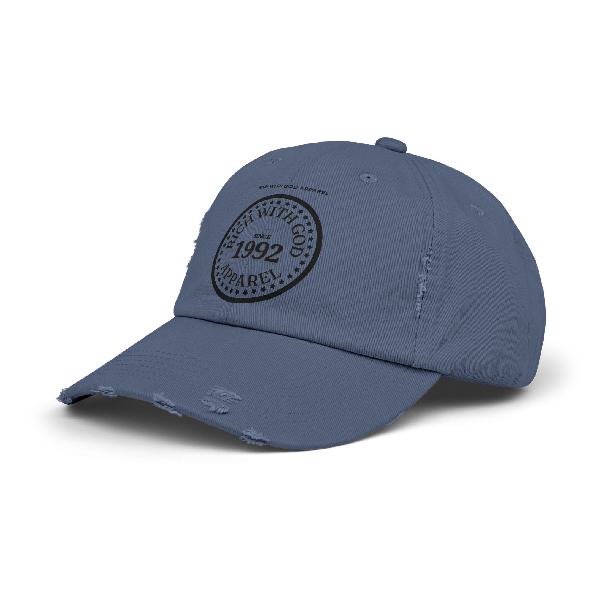 Rich With God Since 1992 Unisex Distressed Cap