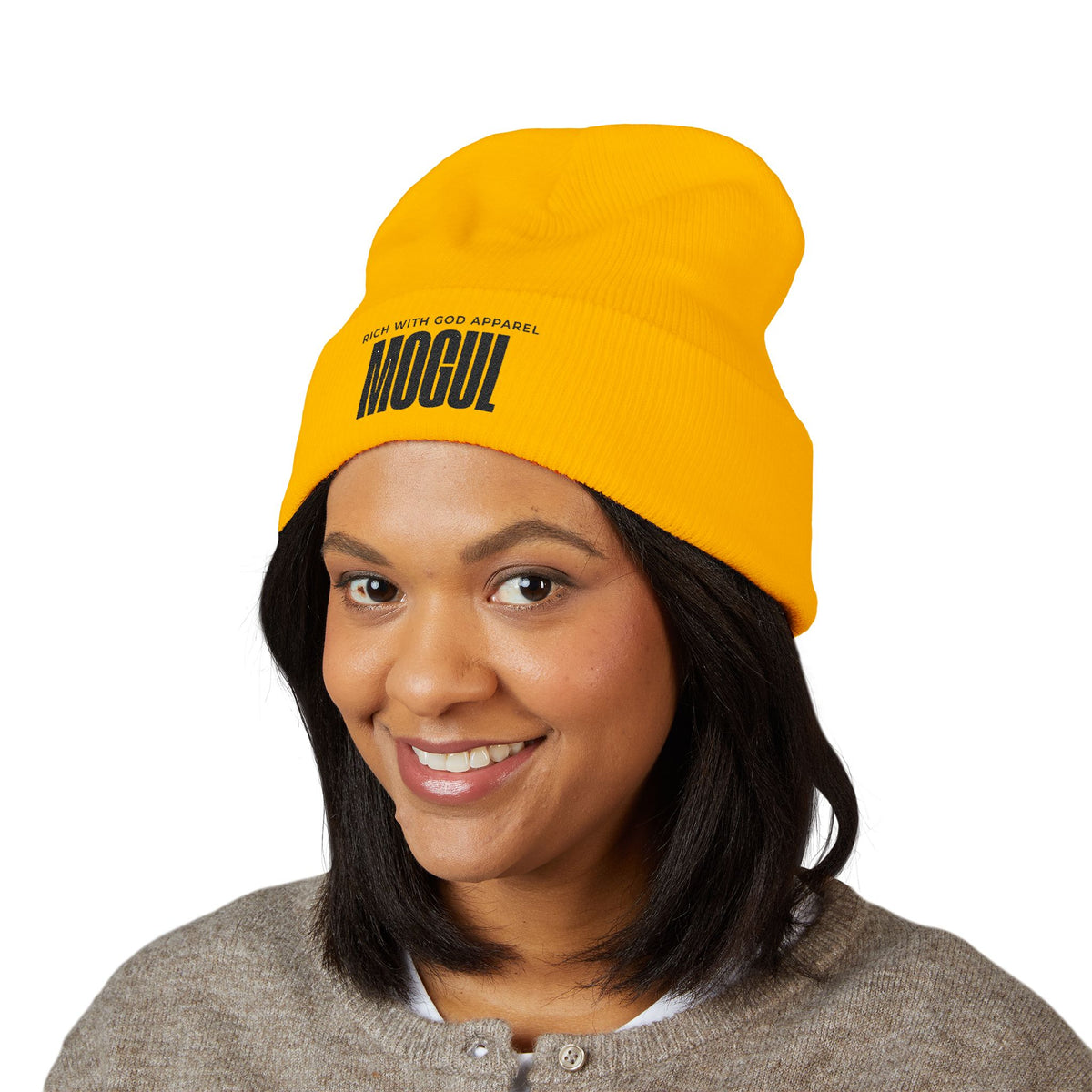 Mogul Embroidered Cuffed Beanie