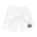 "Rich With God" Graphic Jogger Shorts (White)
