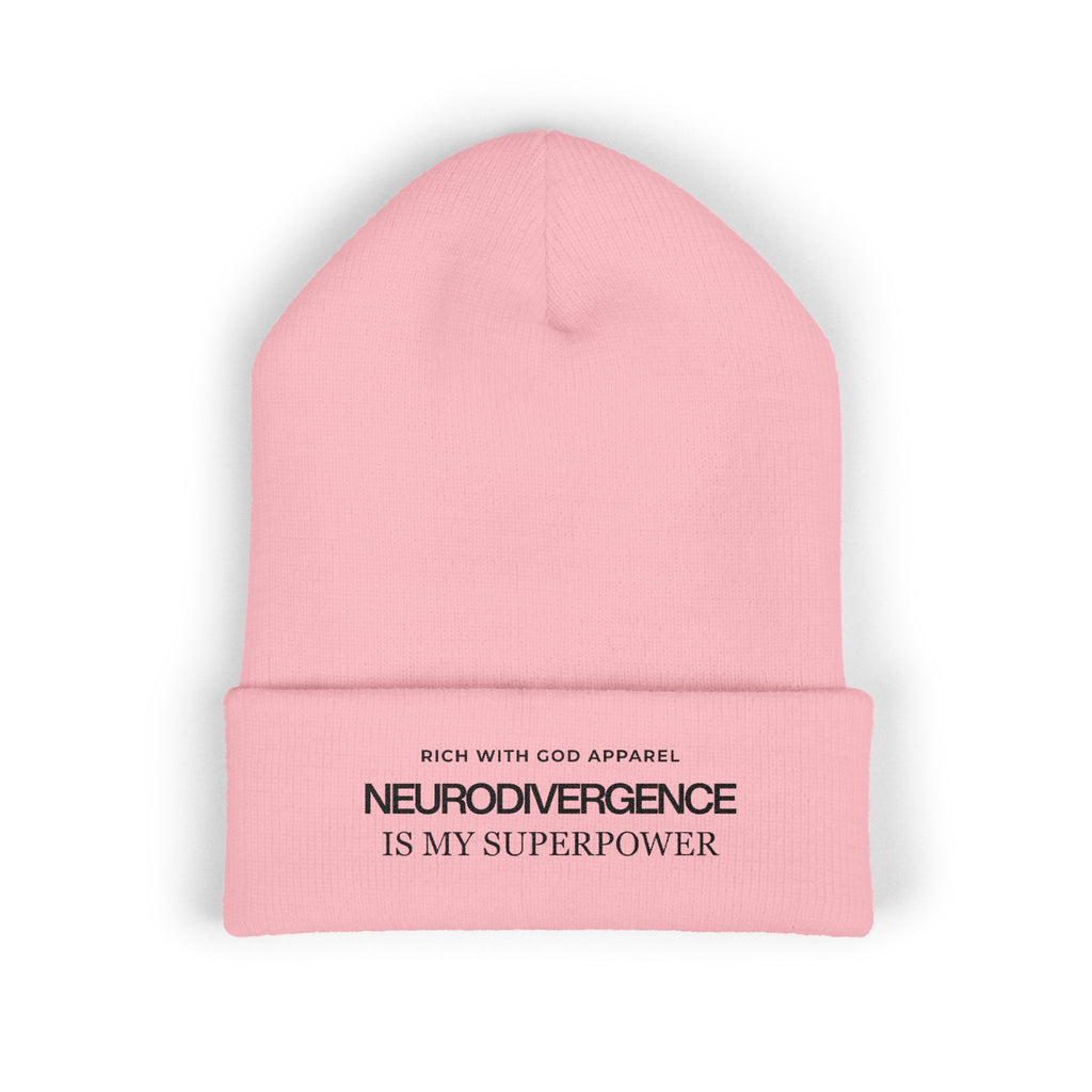 Neurodivergence is My Superpower Embroidered Cuffed Beanie
