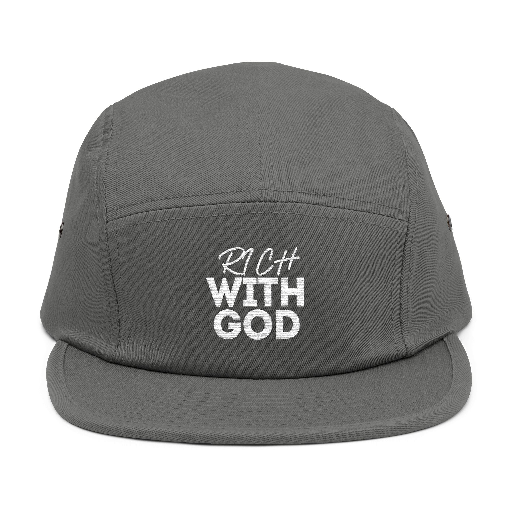 Rich With God 5 Panel Cap (Embroidery)