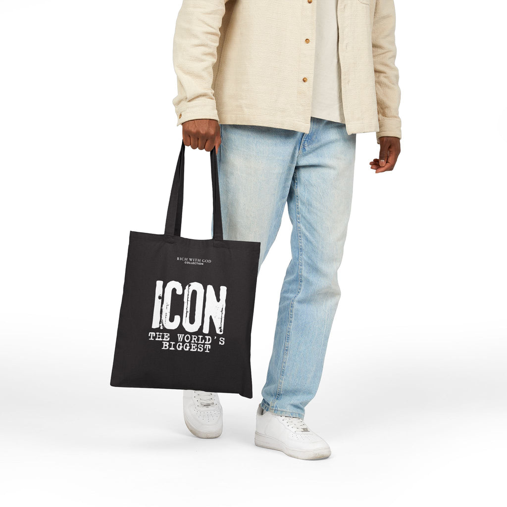 Icon - The World's Biggest Black Cotton Canvas Tote Bag