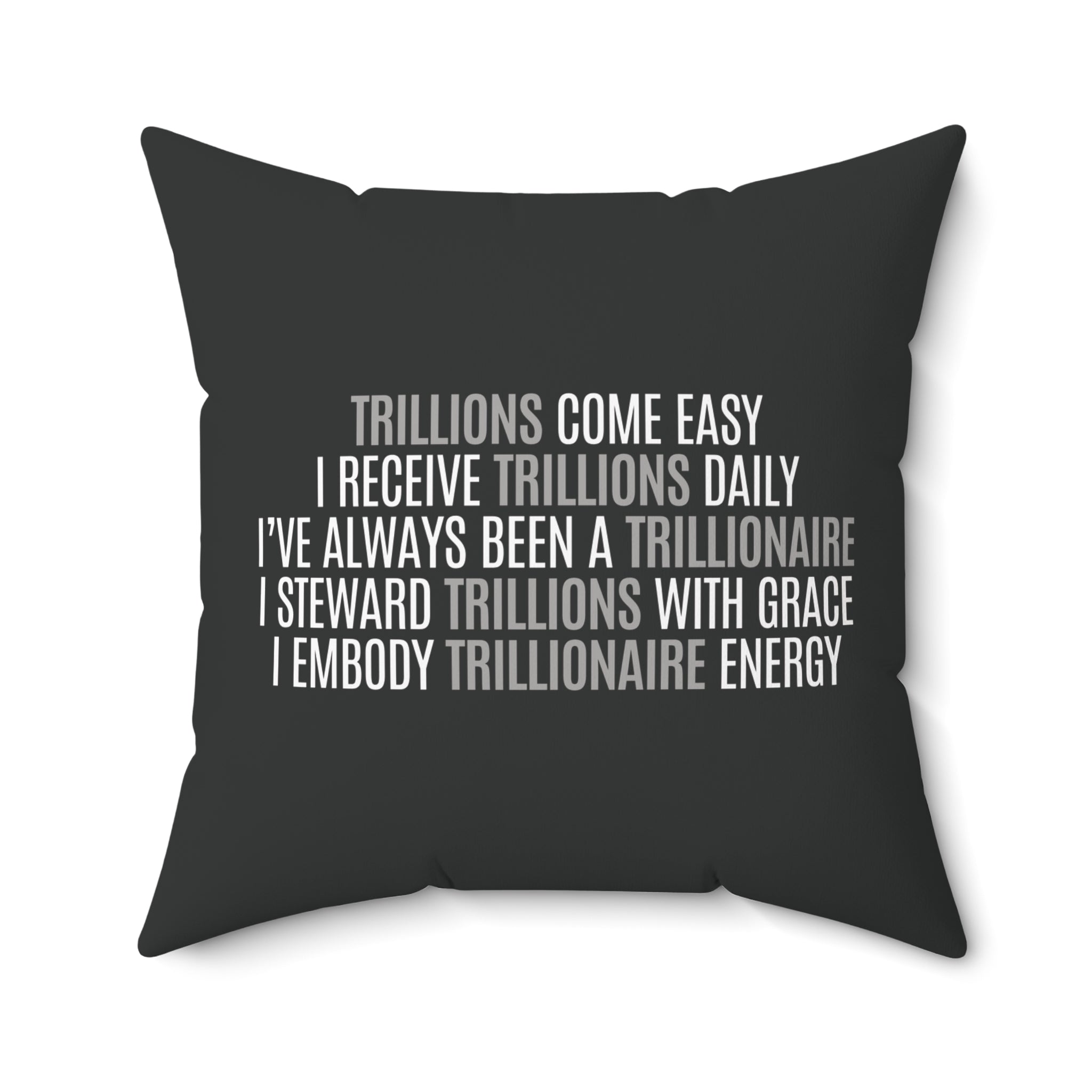God Made Trillionaire Spun Polyester Square Pillow