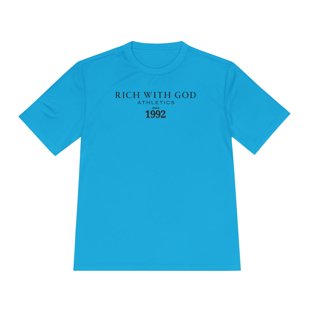 Rich With God Athletics Unisex Moisture Wicking Tee