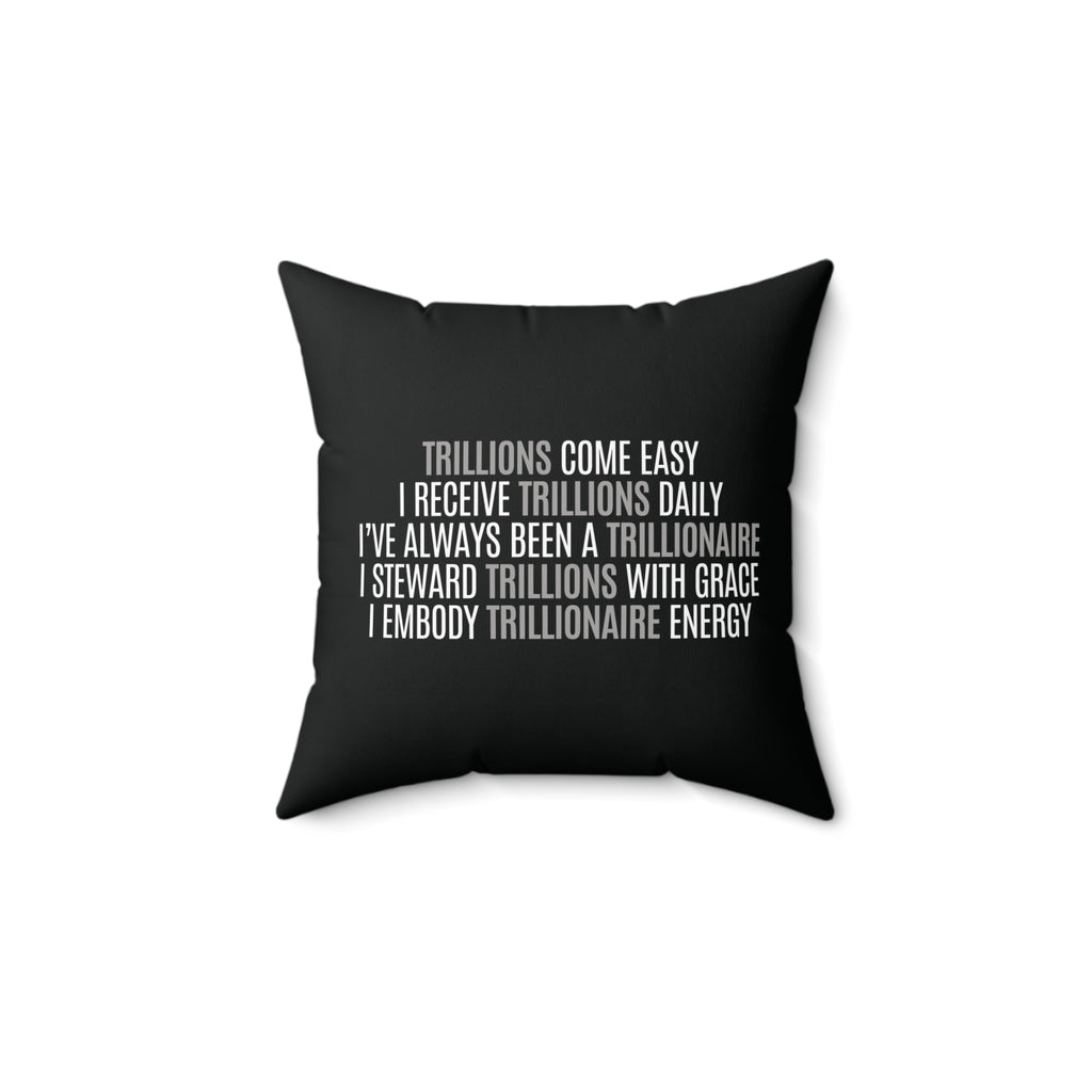 God Made Trillionaire Spun Polyester Square Pillow