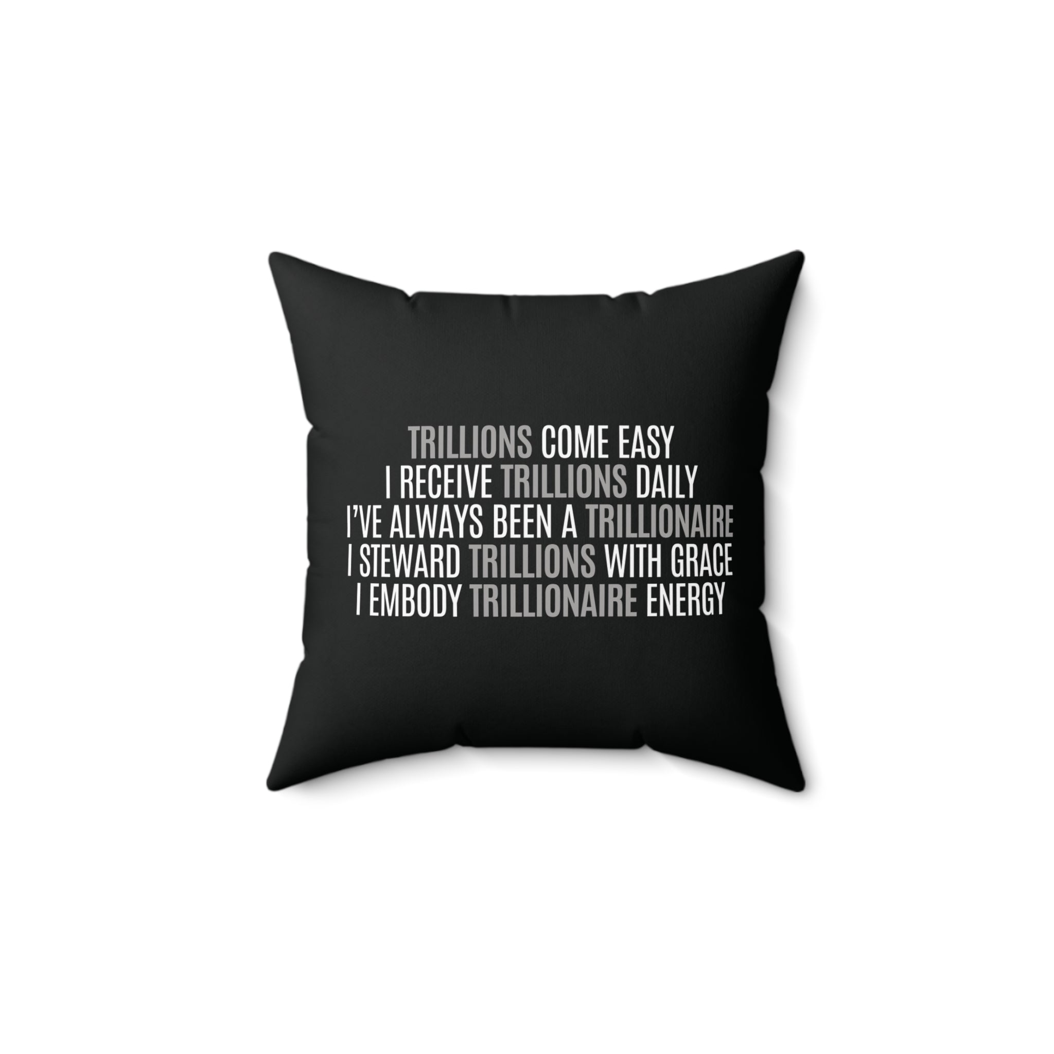 God Made Trillionaire Spun Polyester Square Pillow