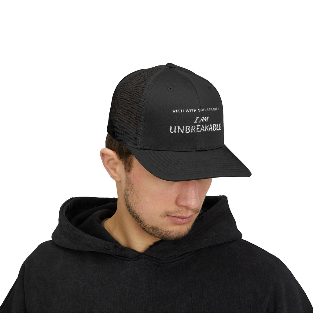 I Am Unbreakable Snapback Trucker Cap