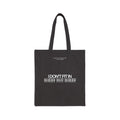 I Don't Fit In Black Cotton Canvas Tote Bag